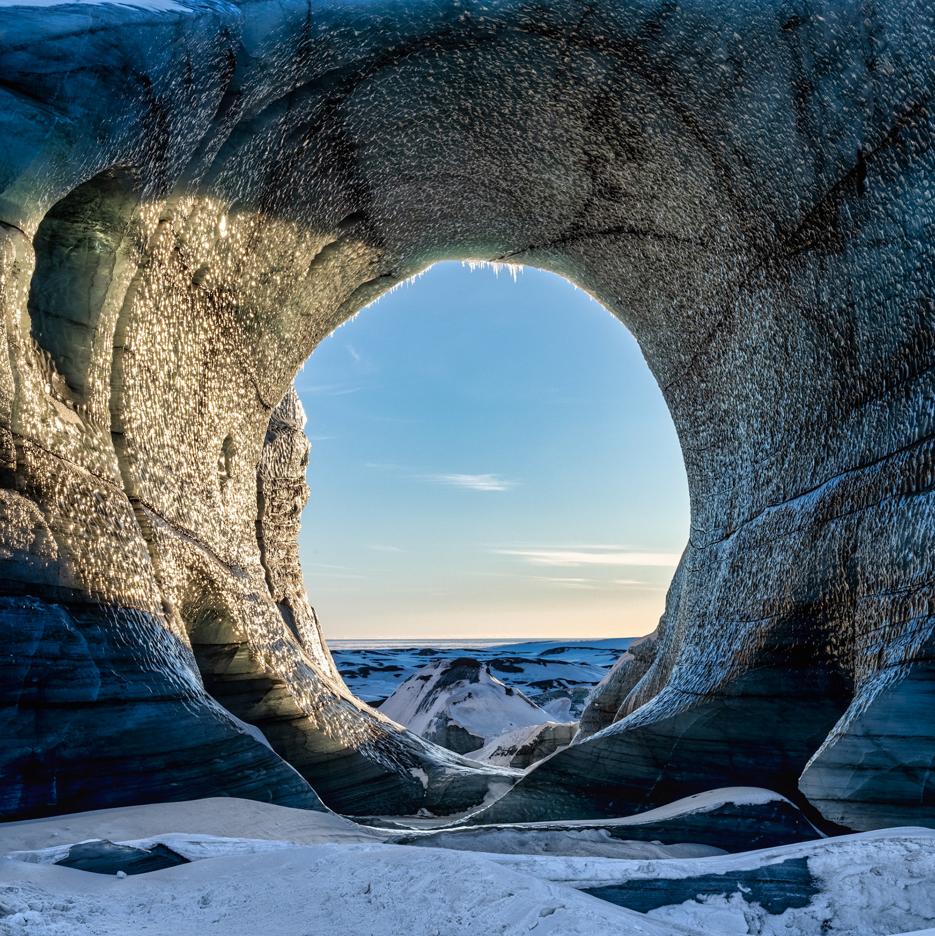 Ice formation at the Katla Ice Caves