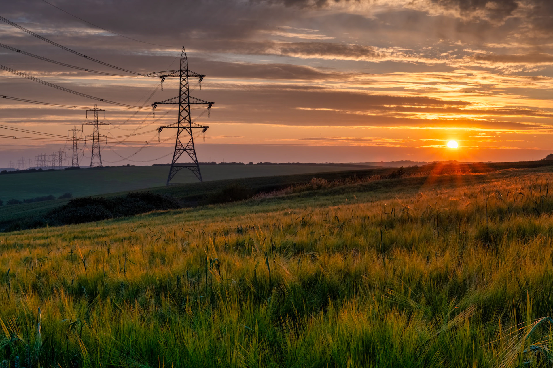 Sunset over West Dorset