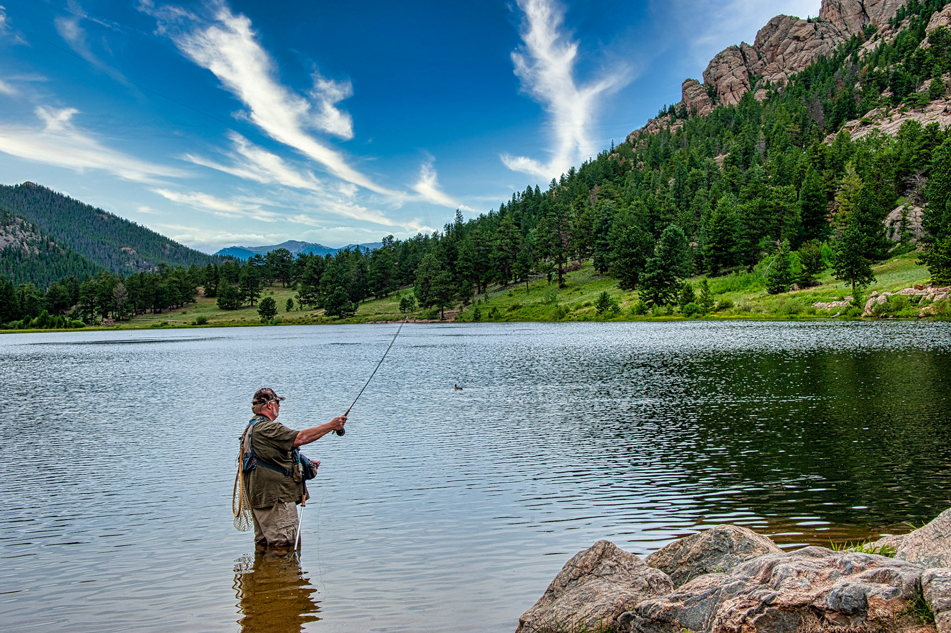 Colorado, Rocky Mountains, 2013, Fisherman