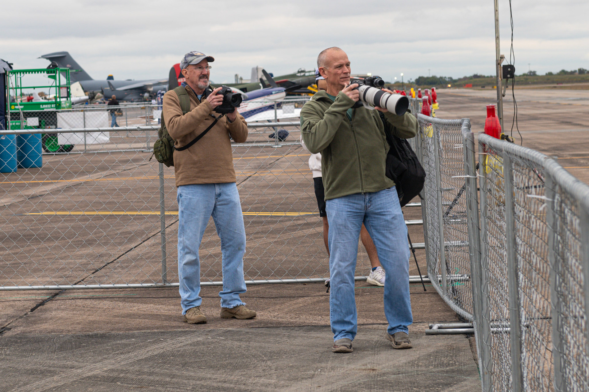 Wade and Rick, shooting "Wings over Houston"