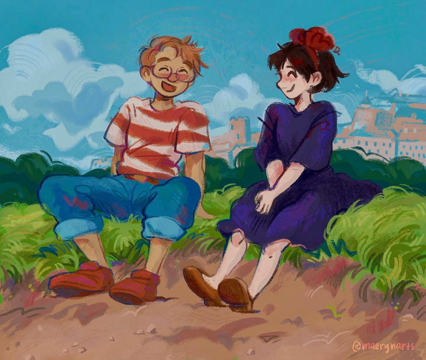 "Kiki's Delivery Service" screencap redraw