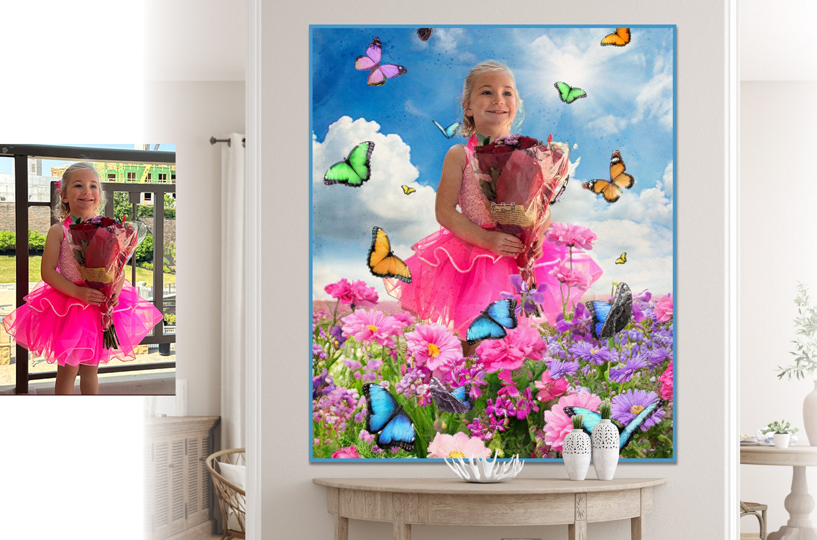 Emilia after her "Tippi-Toes" rehearsal.