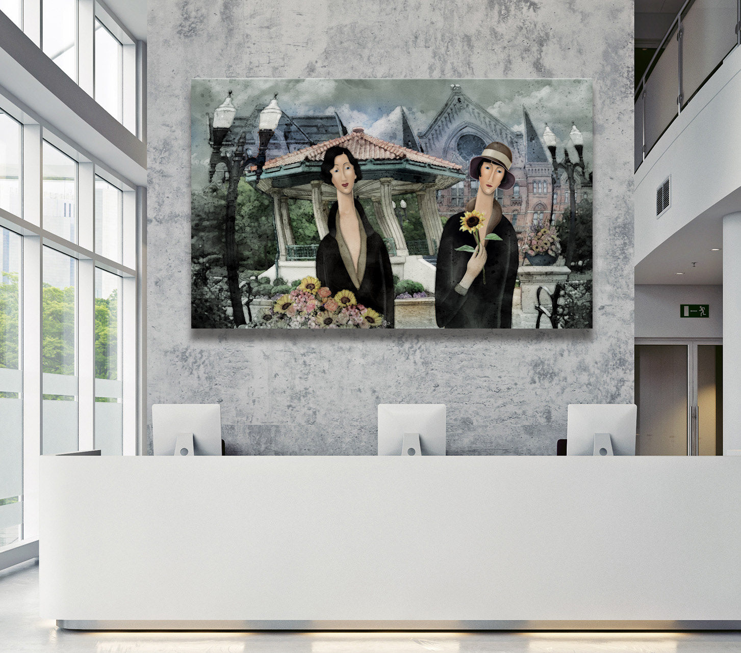 "Sisters" with muted colors