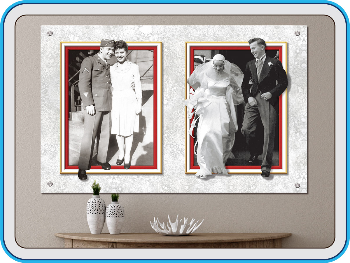 Our parents on brushed metal