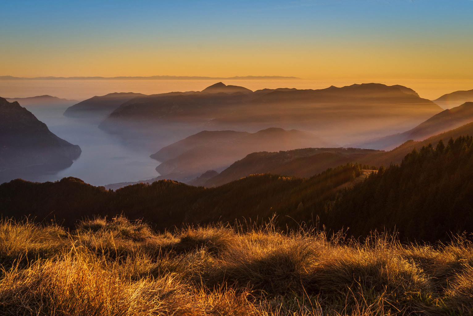 Sunset from mount Alto