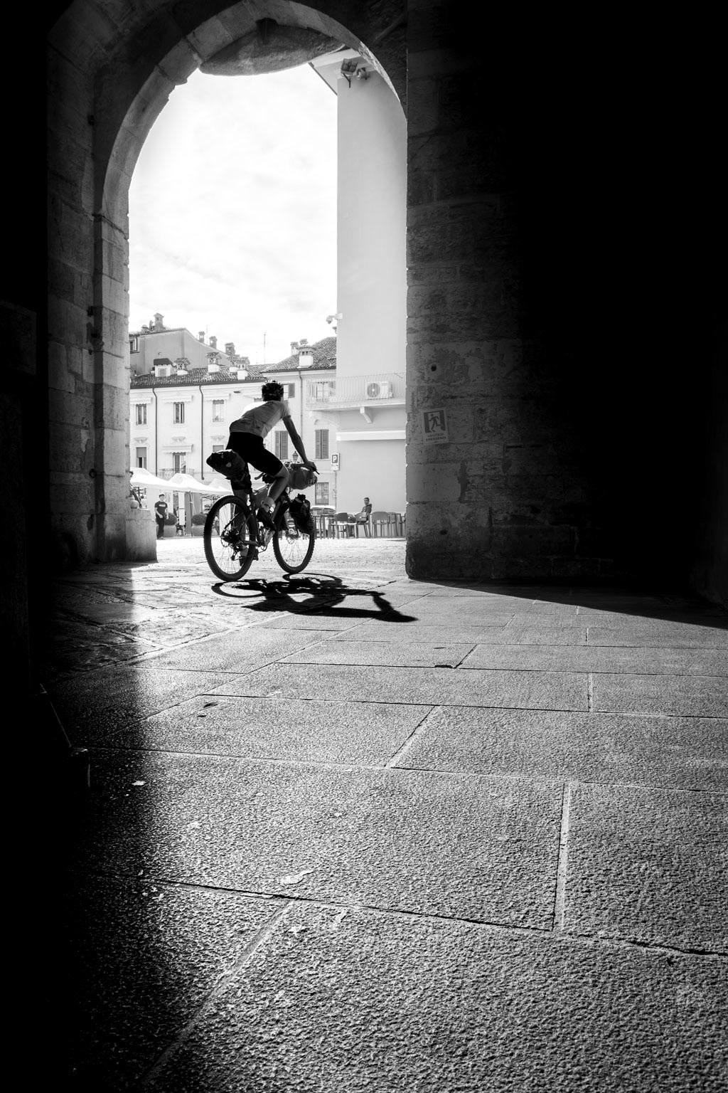 Cyclist in Brescia