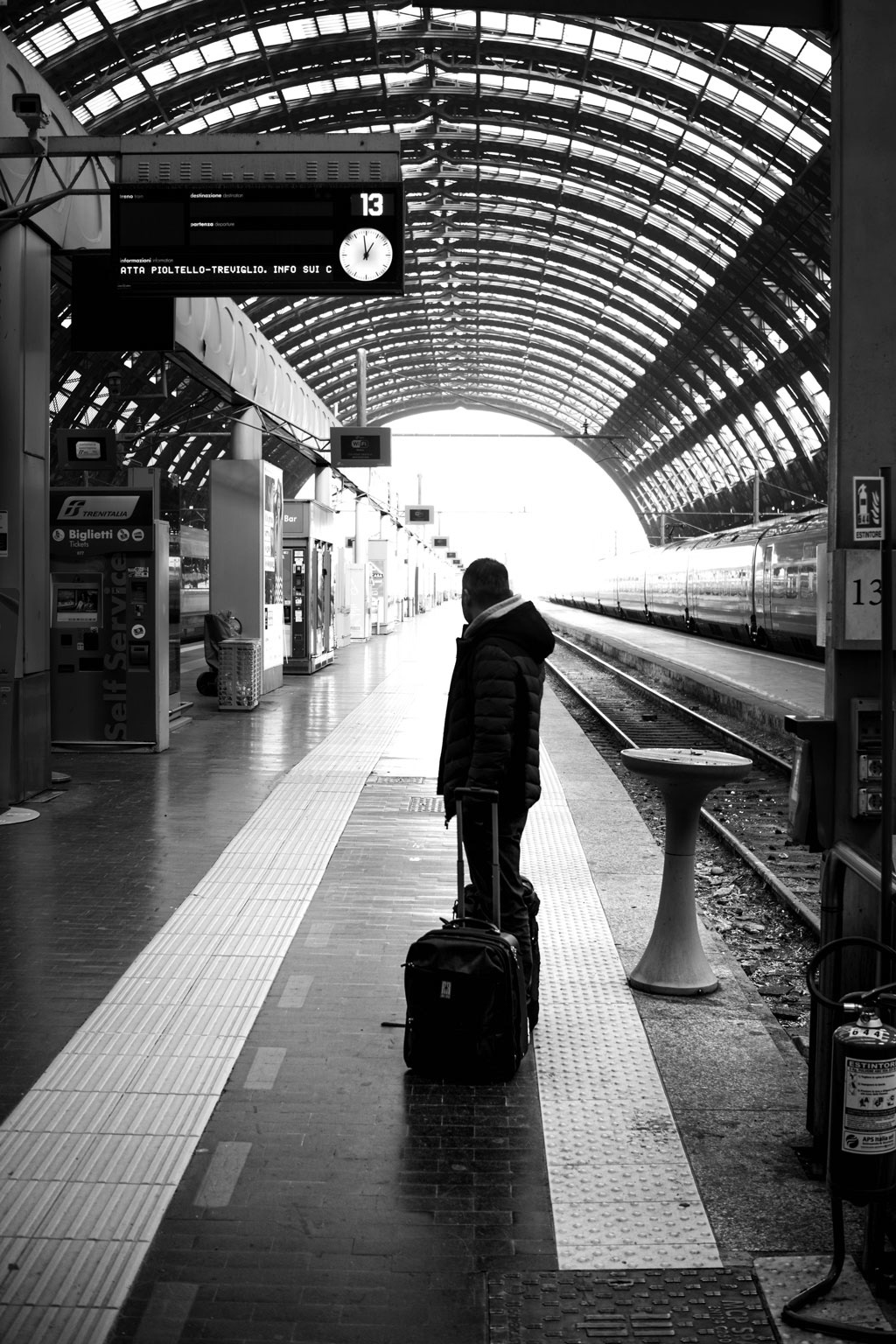 Waiting for the train