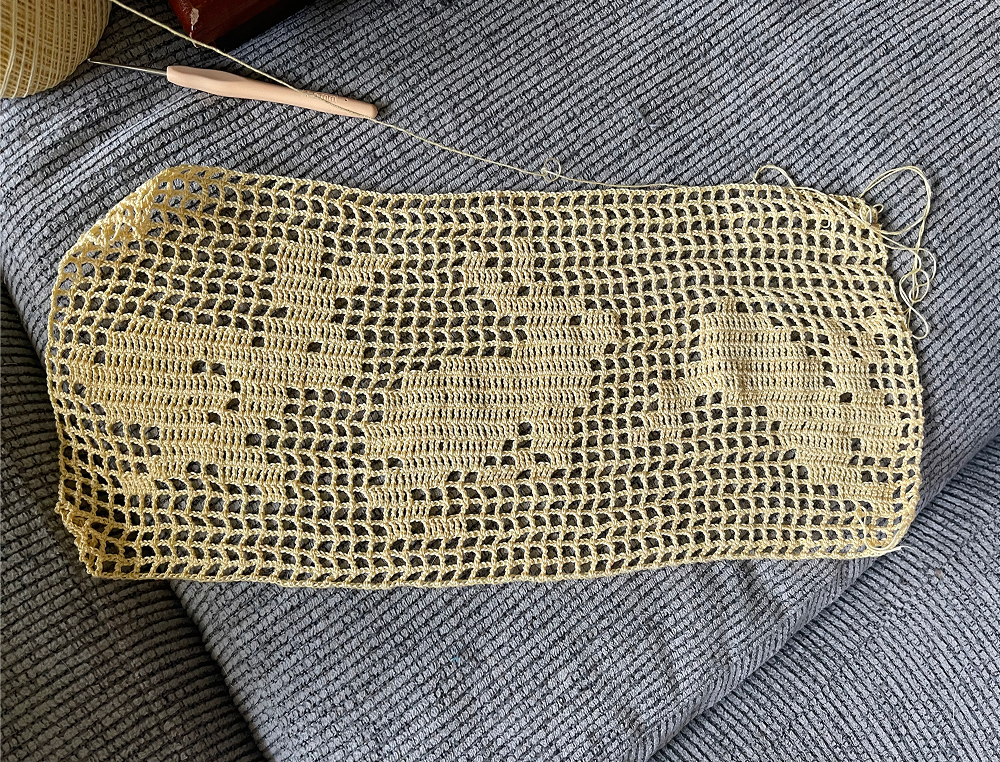 First attempt at filet crochet