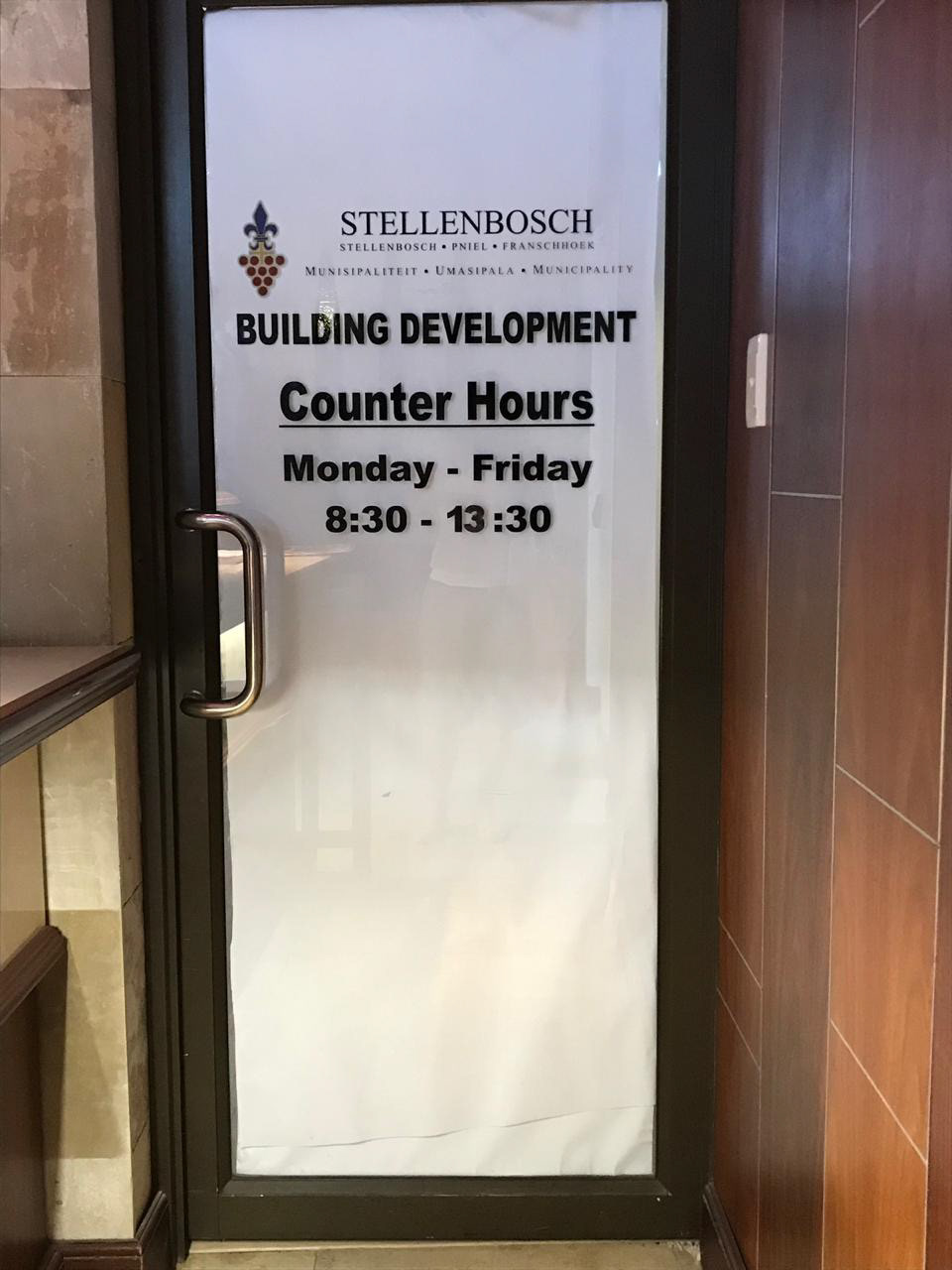 STELLENBOSCH GOV. SIGNAGE