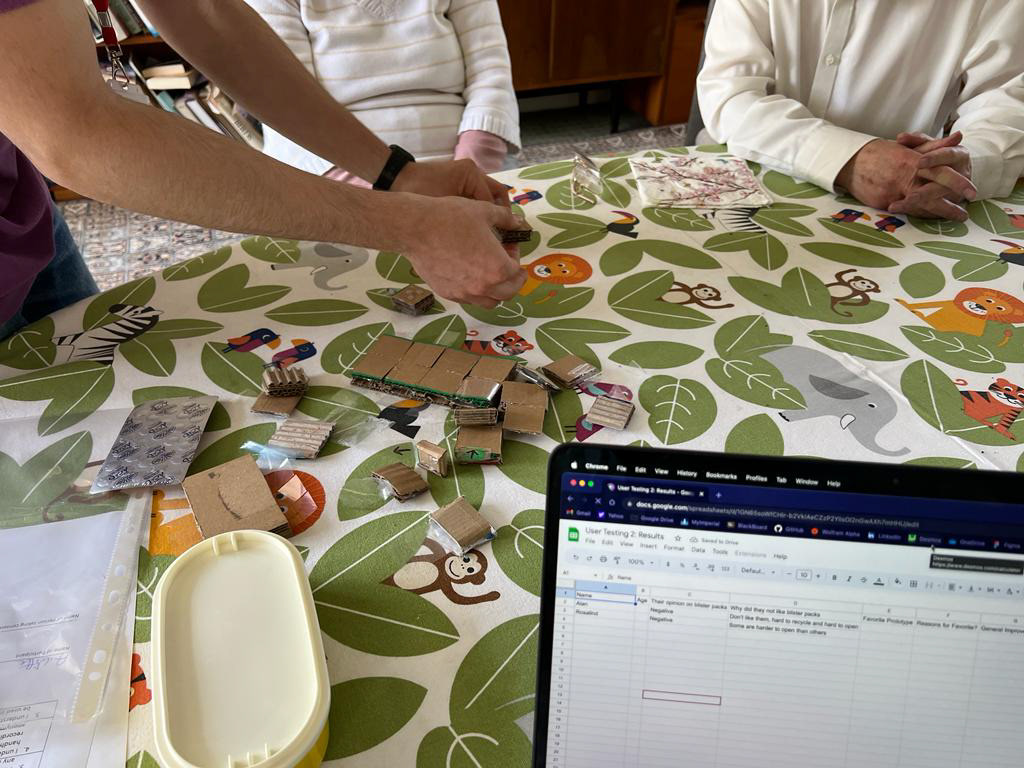 Testing early prototypes with users