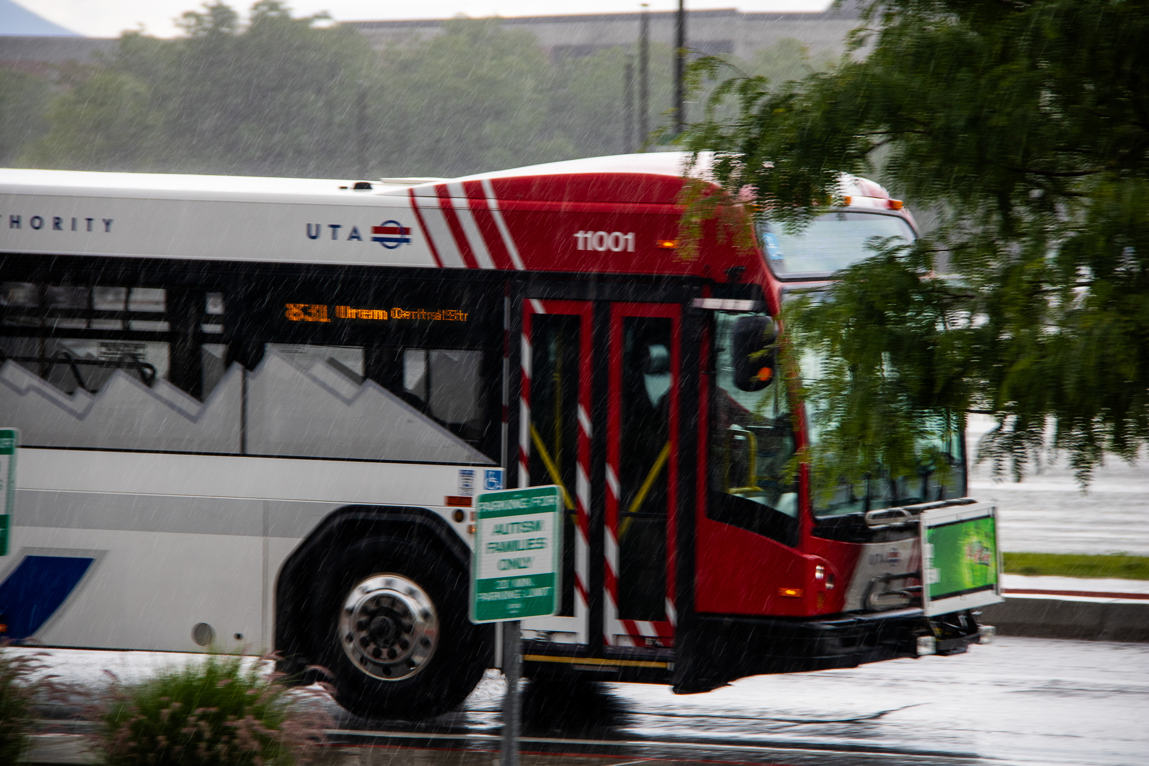 Raindance on Glass: Nature's Rhythm Meets Urban Transit