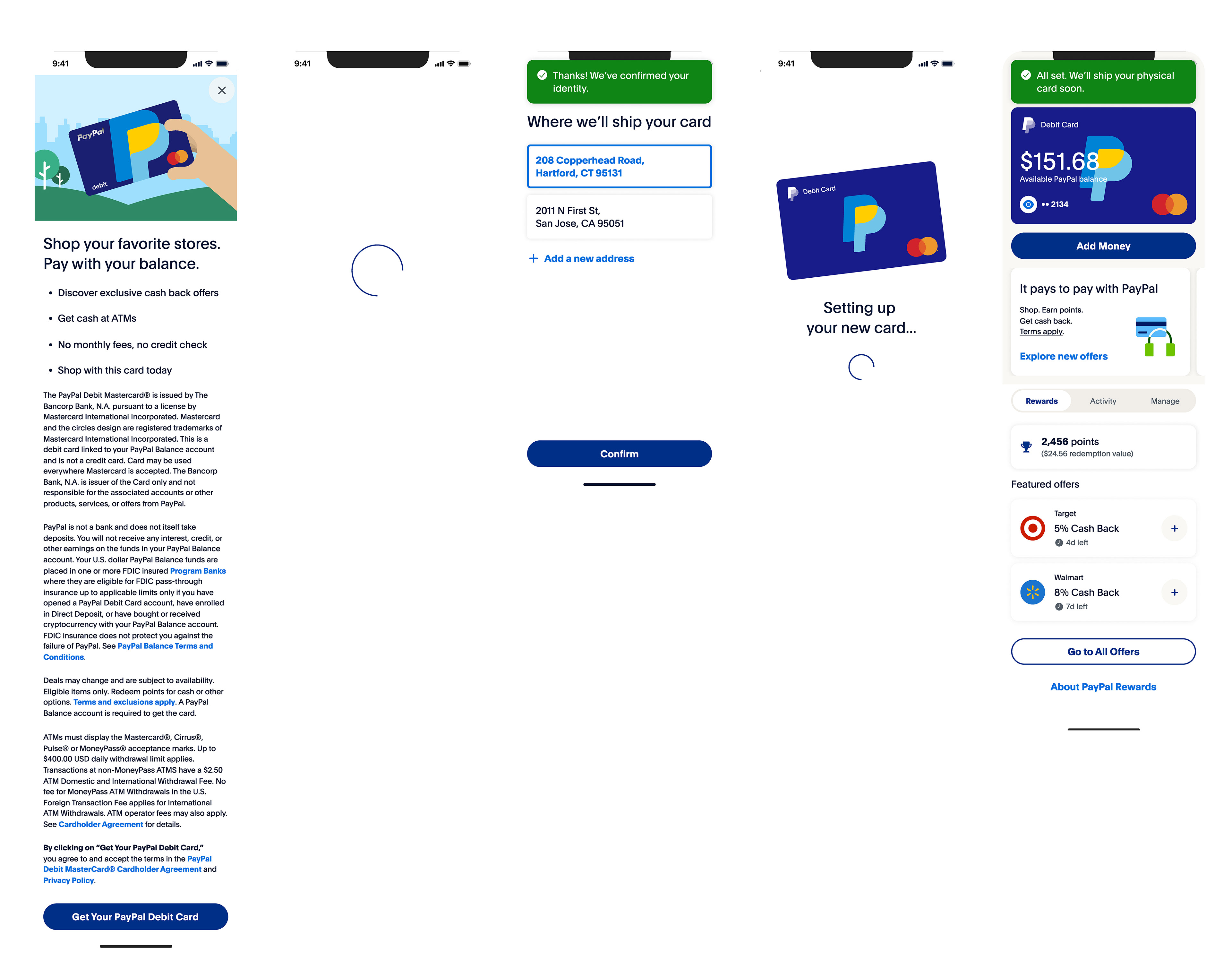 Debit Card Enrollment Flow