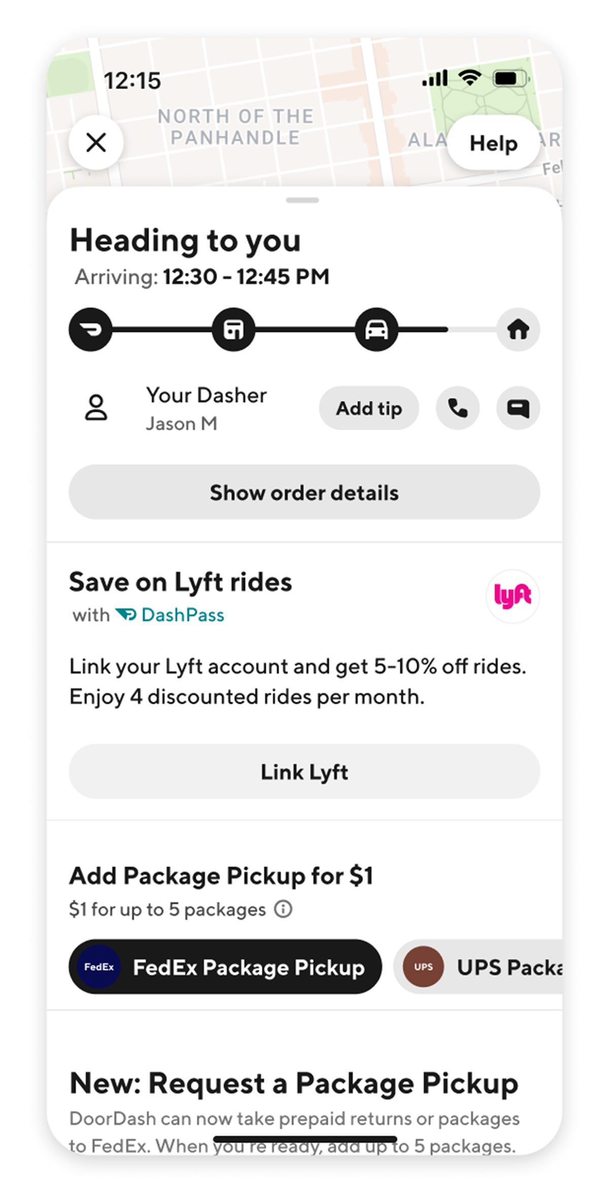 DashPass: Link Lyft