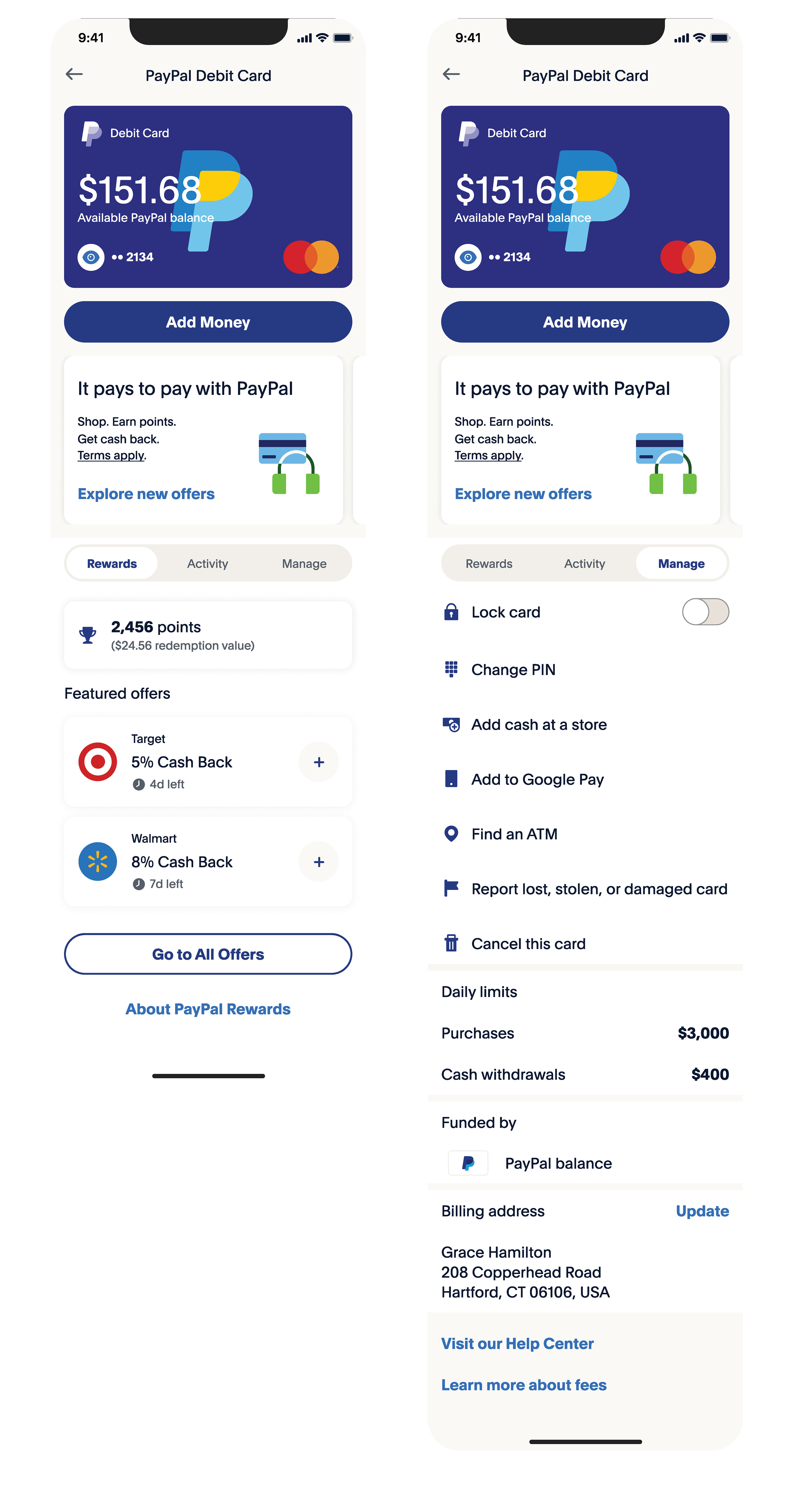 Debit Card Management