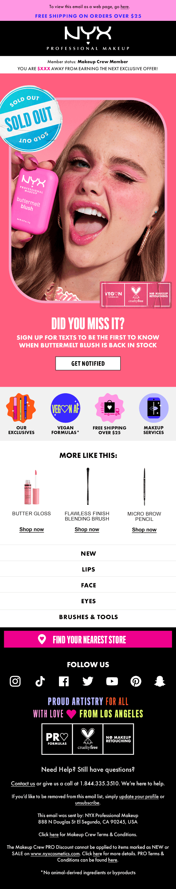 NYX Buttermelt Blush email