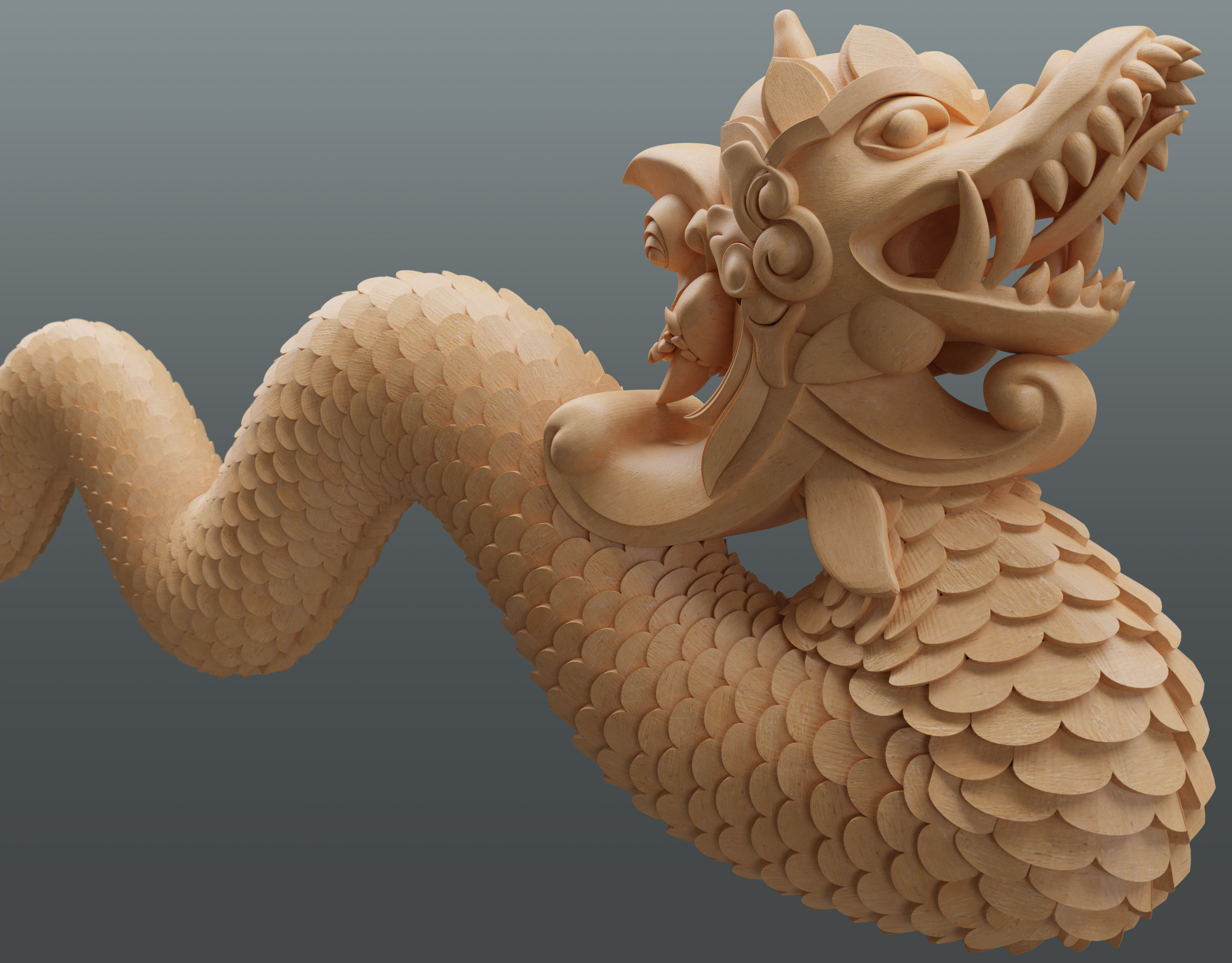 Mythological SNAKE - 3D Model Animated