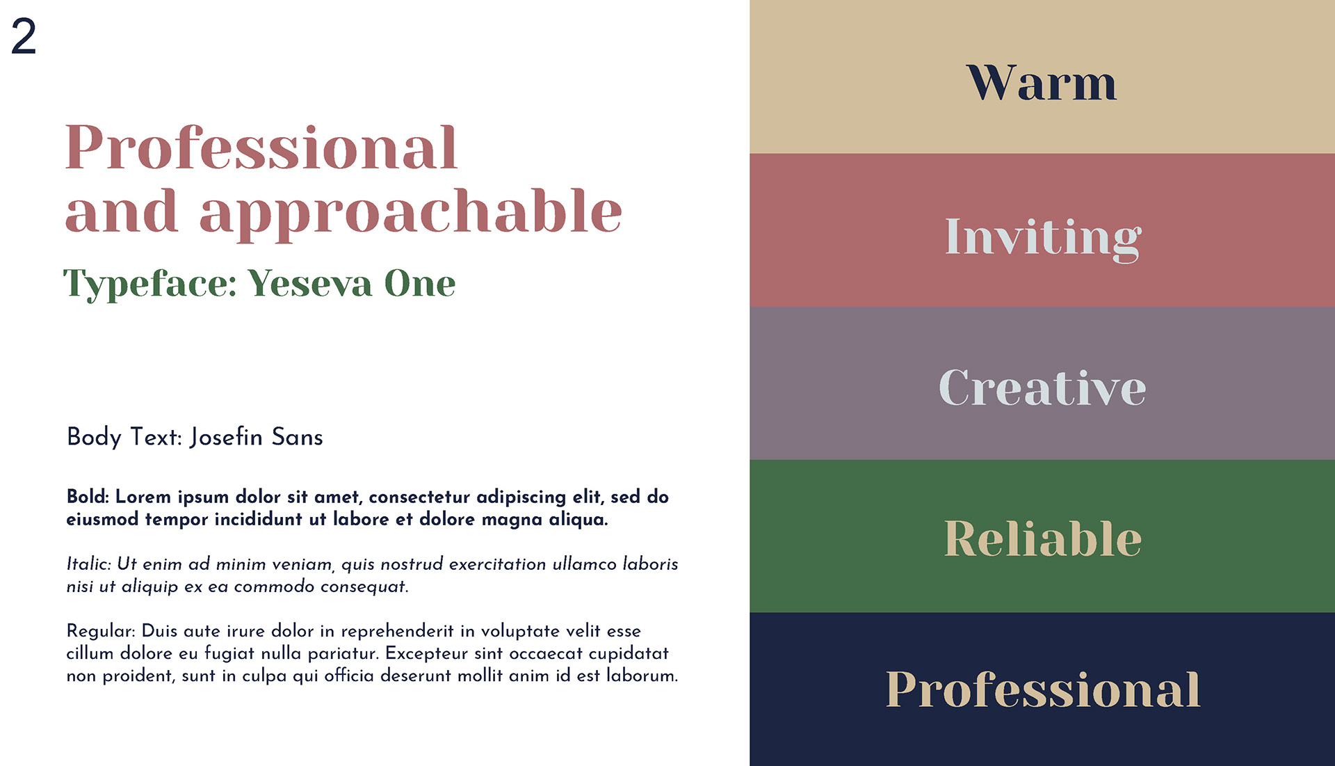 Color palette and typography recommendation