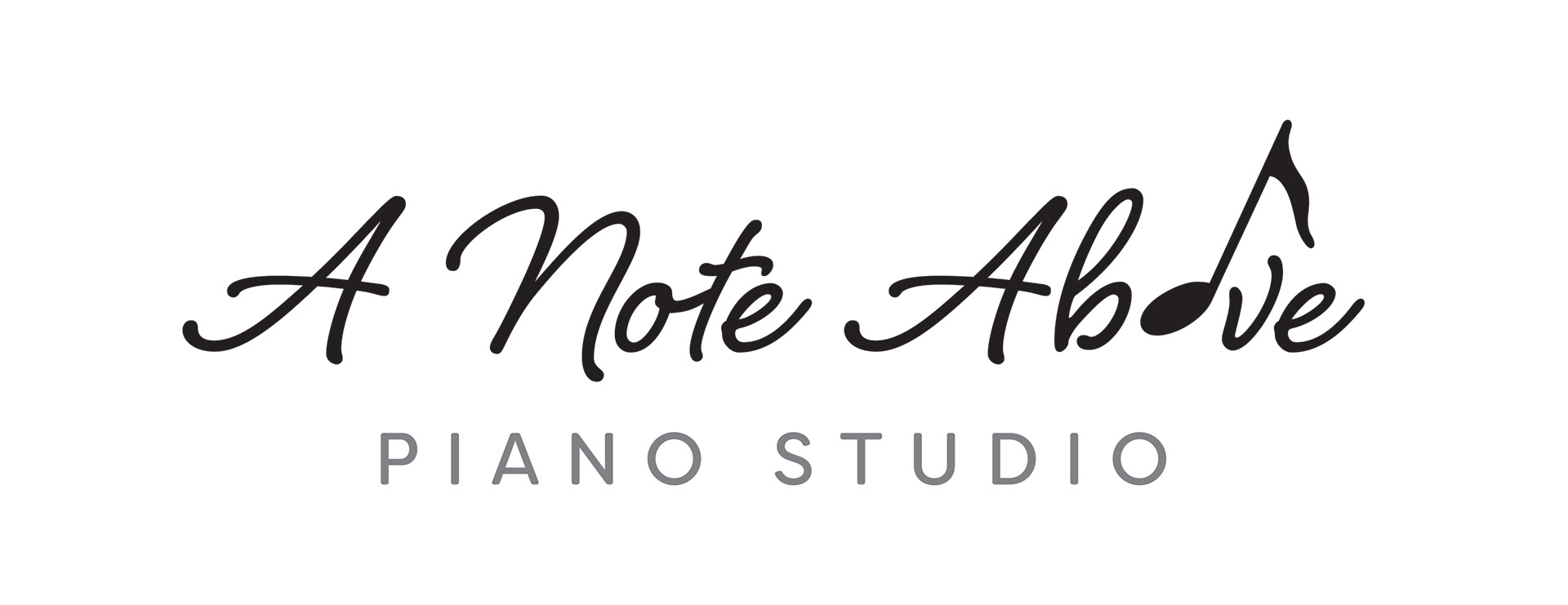 Logo Sample - A Note Above Piano Studio