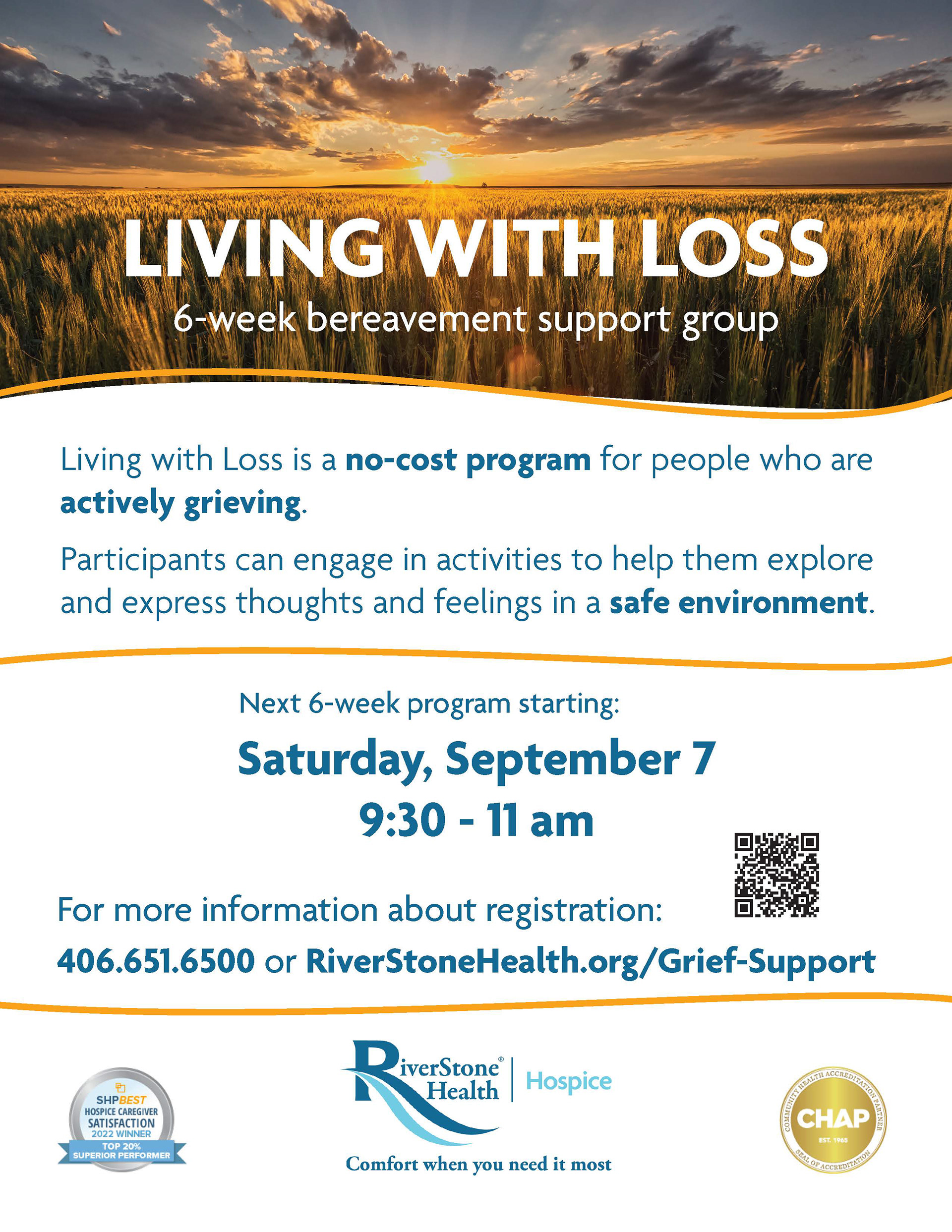 Bereavement flyer for Hospice