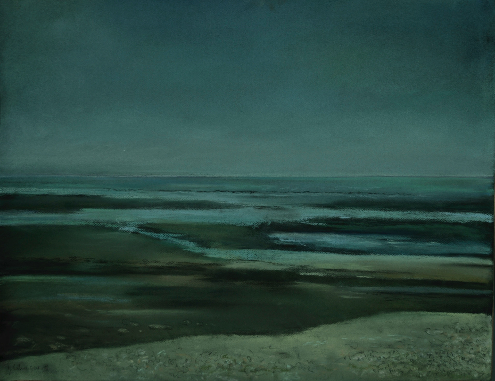 pastel-50X195cms-Tryptique avec les deux pastels suivants-2013-