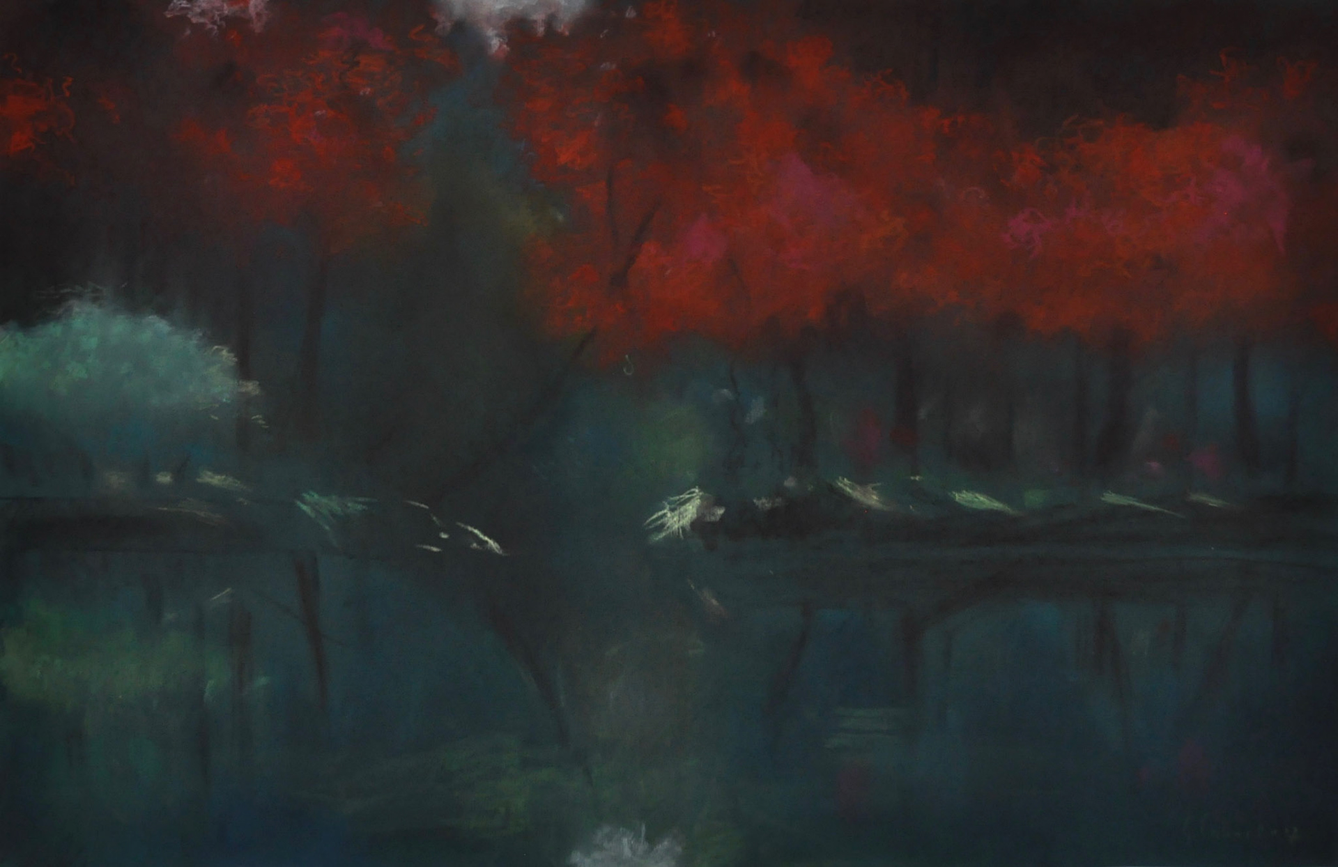 le silence—2017— pastel—0,65cmsX1m—mode M