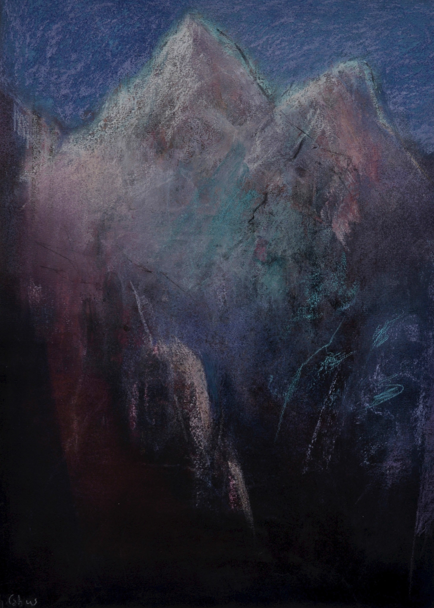 Dernières Lueurs. 2003- Paste-40,5x50,5.