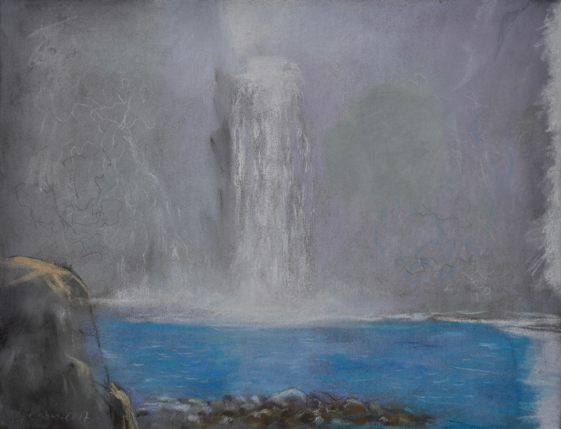 tropiques-les chutes-pastel 50X65-2017