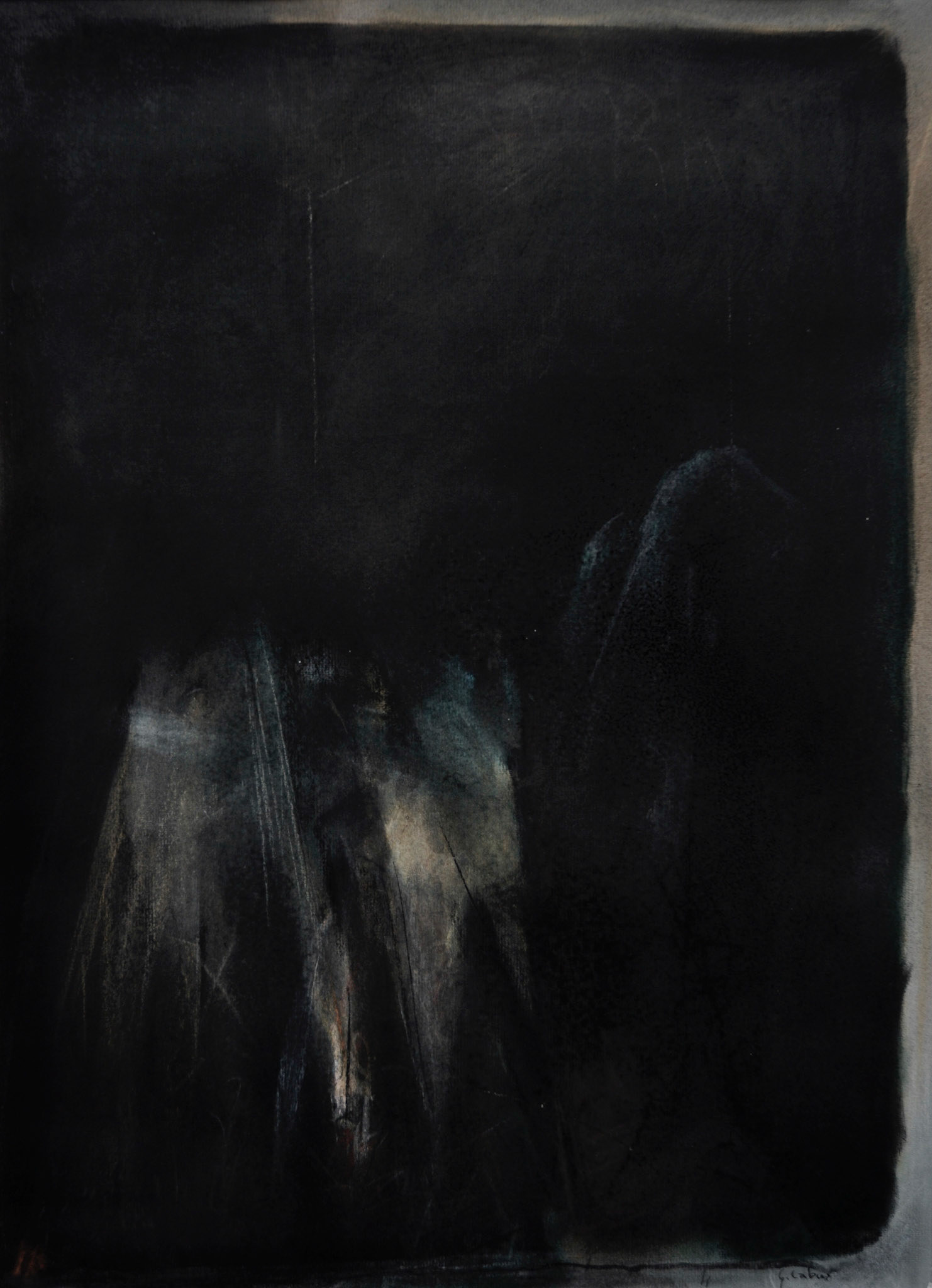 Au fond de l'abîme.2003-Pastel-40,5x50,5.