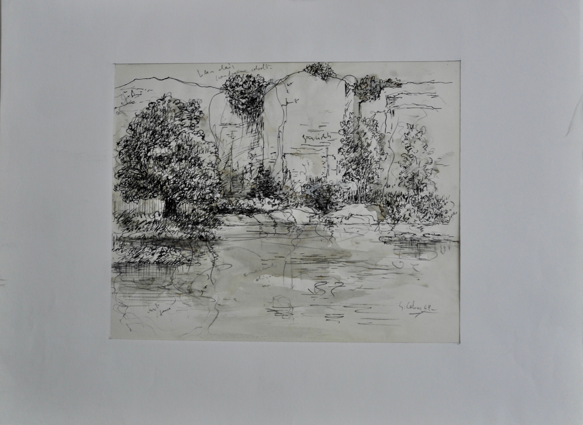 plume et encre noire