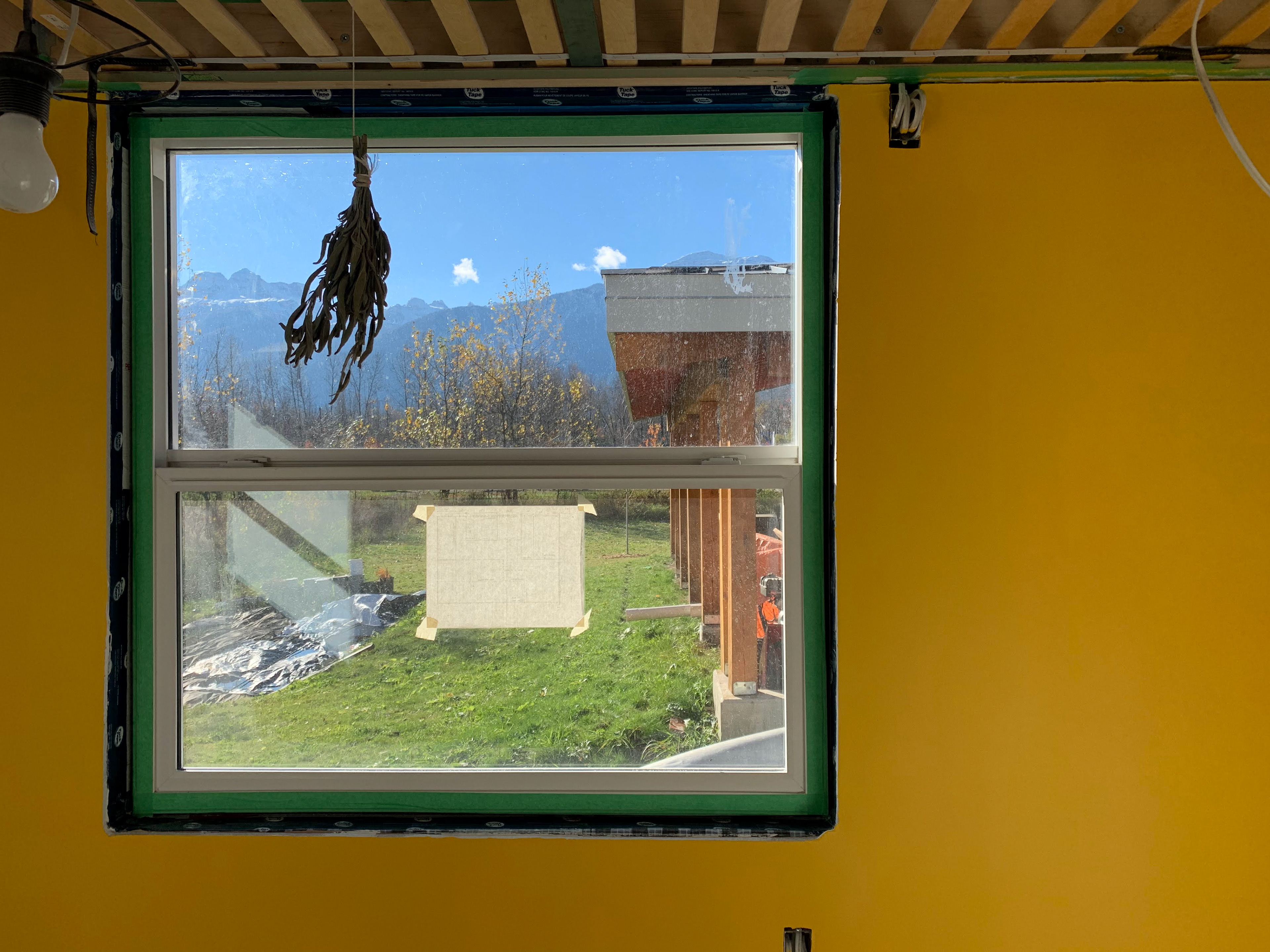 Yellow to catch the light shining over Mt. Begbie