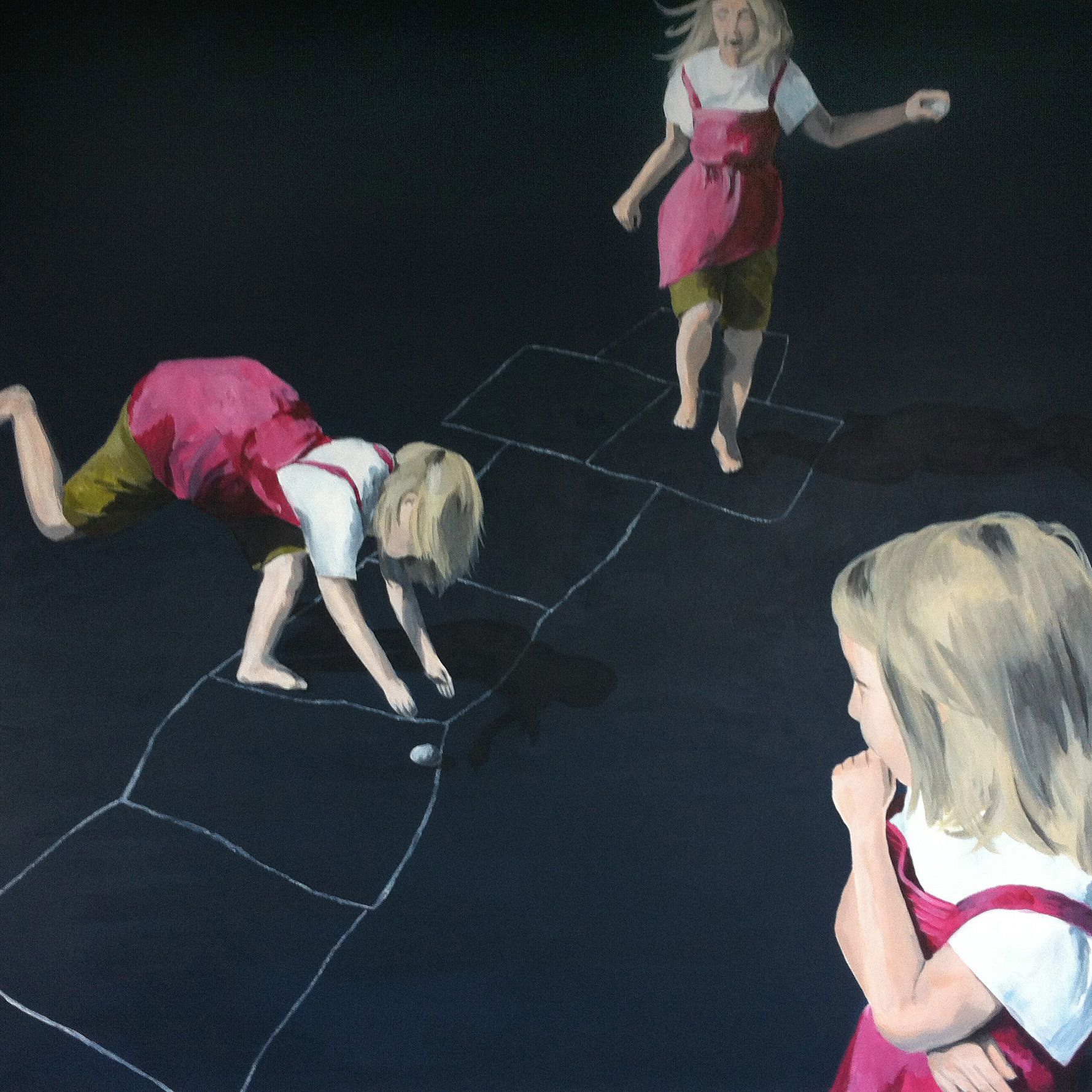 kinderspiel _ heavenhell _ acryl on canvas _ 100 x 100 cm _ 05.2009 __ EUR 2.200,-- incl. genuine wood framing