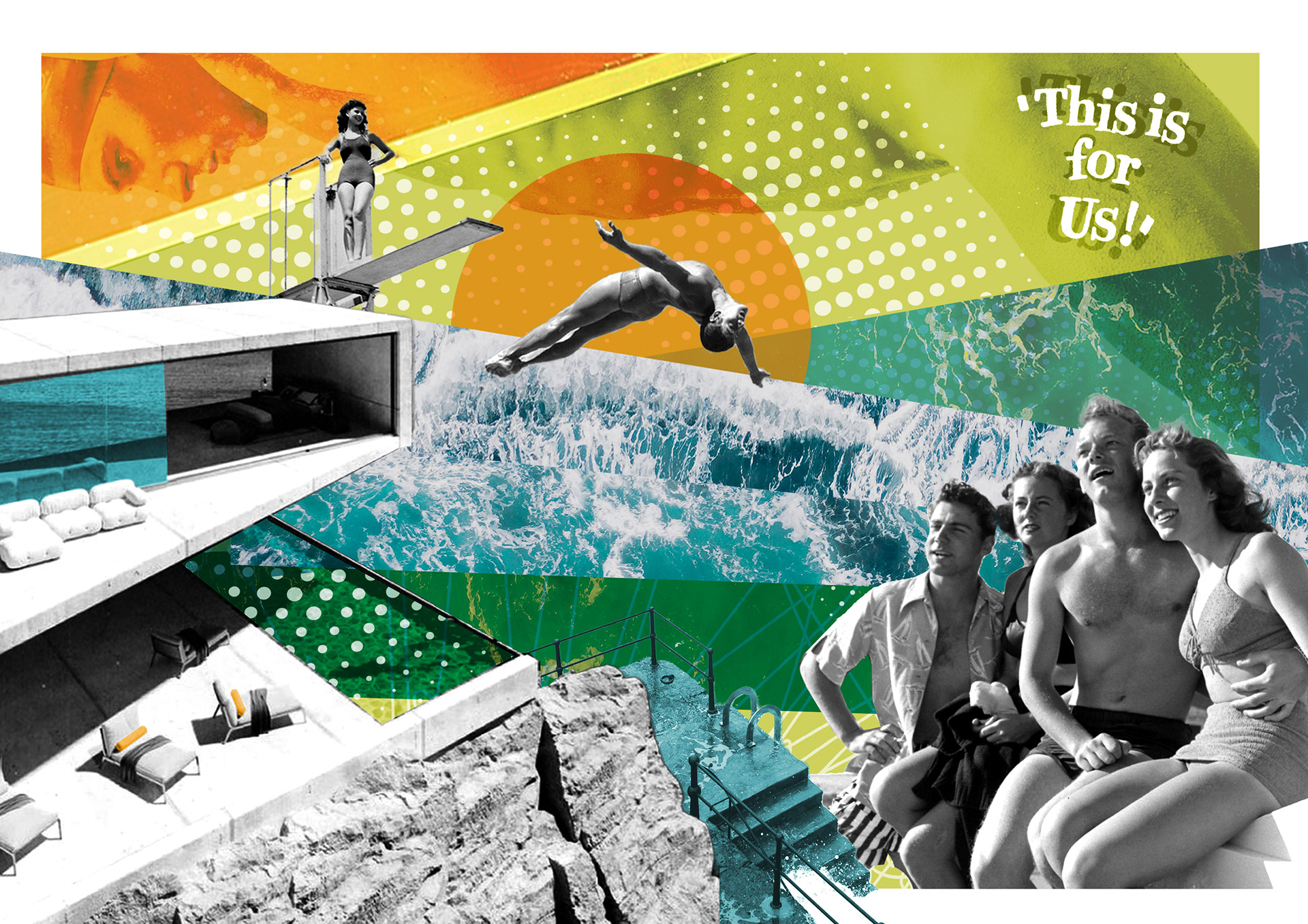 THIS IS FOR US _ digital collage _ 07.2023 _ for Contemporary Collage Magazine Challenge "Seaside"