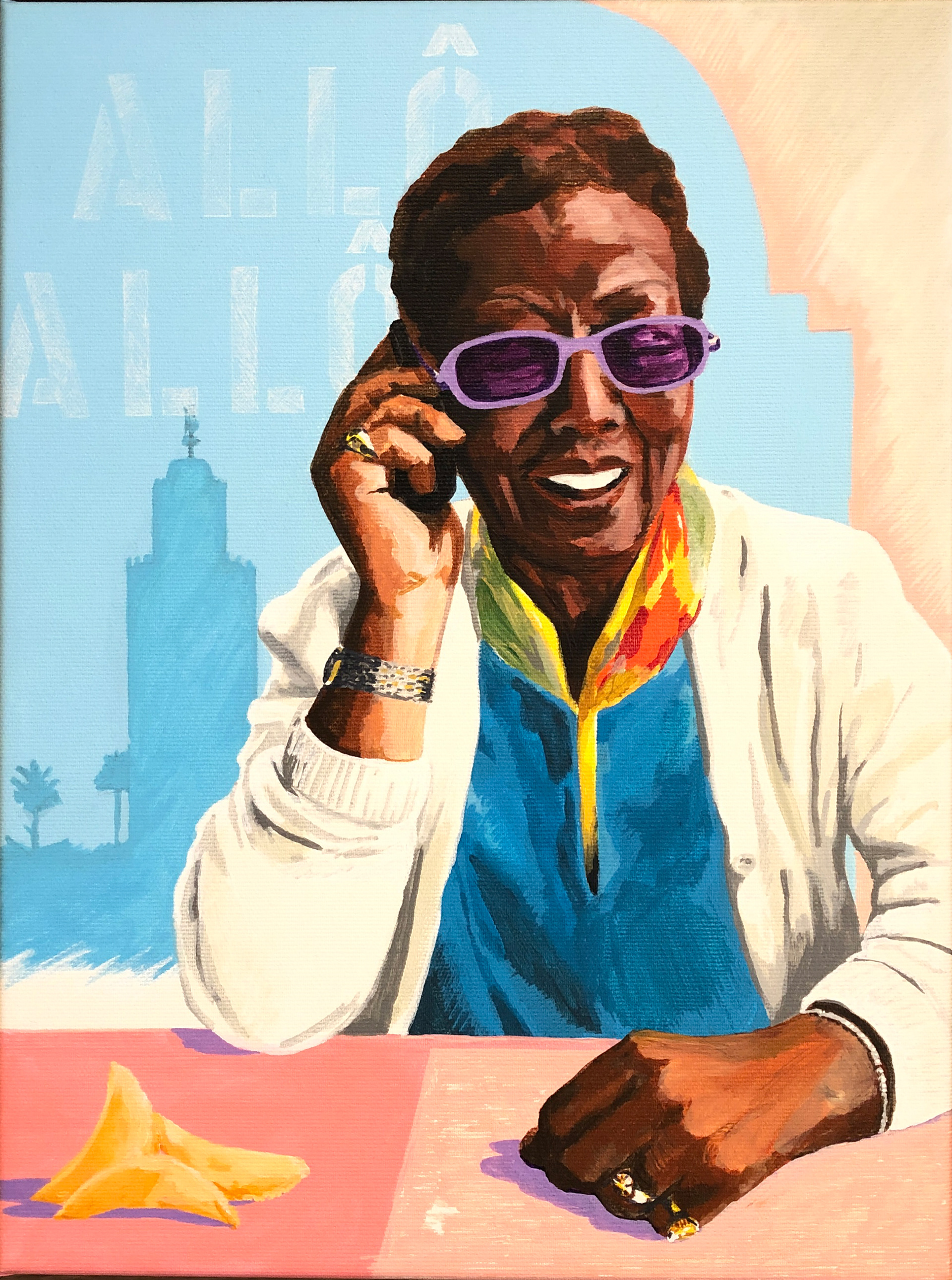 ma petite soeur chocolat (Fatima r.i.p.) _ 08.2020 _ acryl on canvas _ 30 x 40 cm