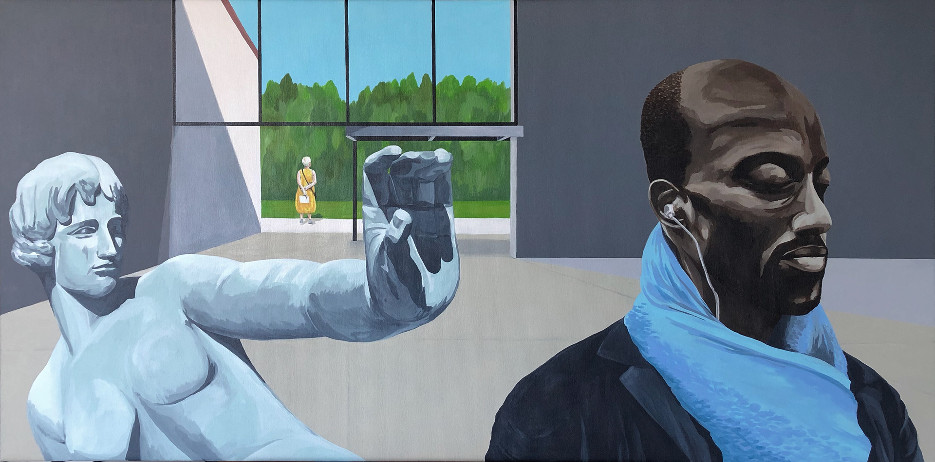 PERception Deception _ behold KM _ 05.2020 _ acryl on canvas _ 60 x 120 cm _ presented at DIE NEUEN (II) / group exhibition _ BBK Düsseldorf _ 12.2024