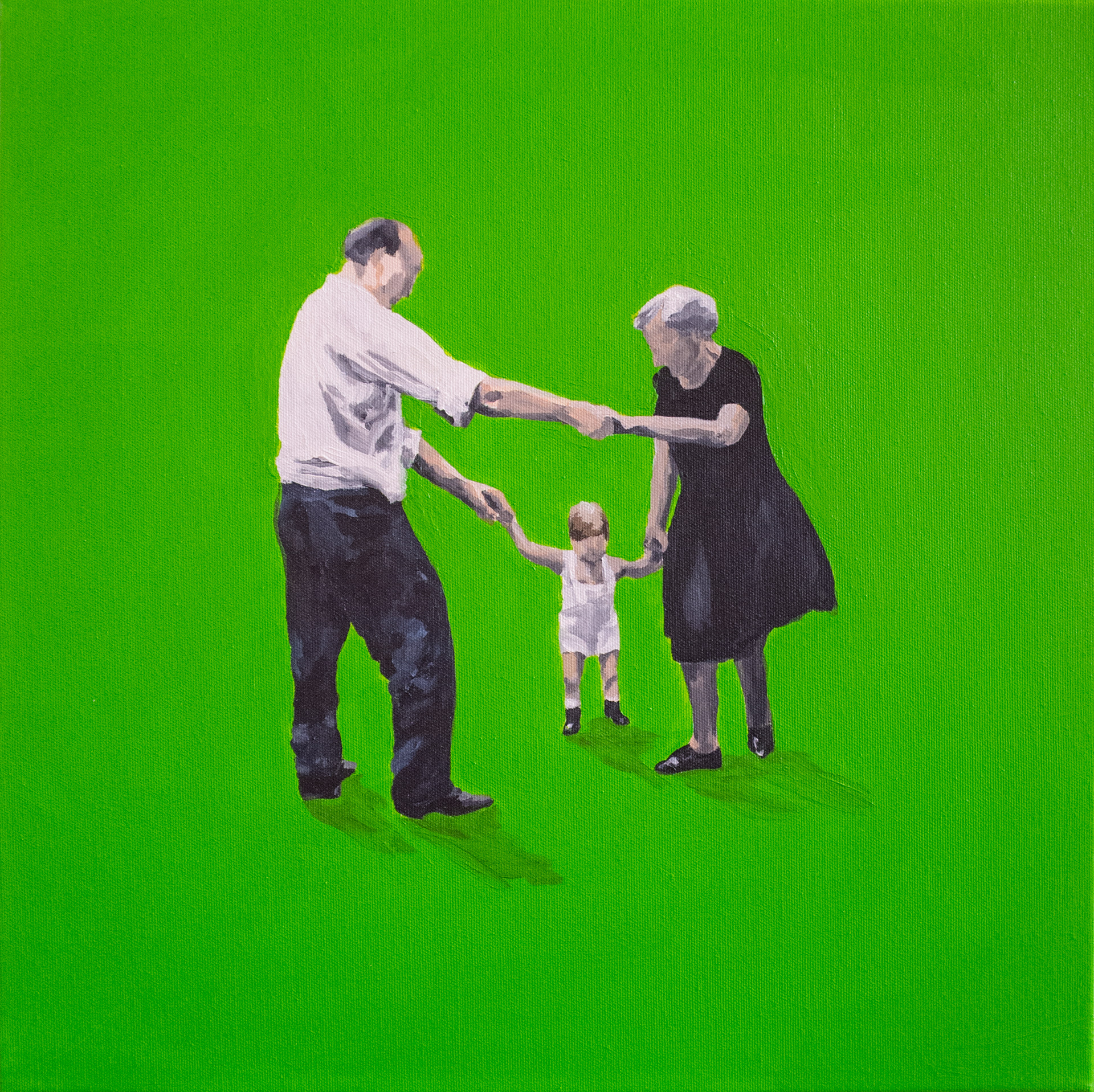 a holy family #2 _ holding _ 05.2011   acryl on canvas 50 x 50 cm  __ sold __