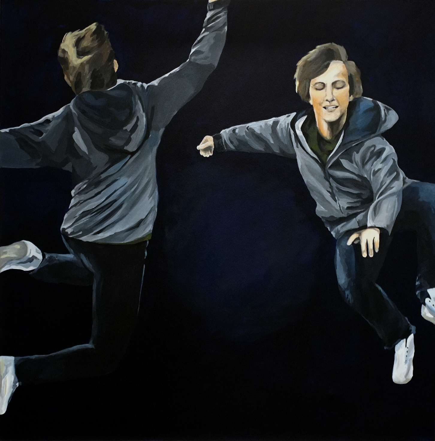 tryptich: kinderspiel _ jump 2 _ acryl on canvas _ 50 x 100 cm _ 2011/12