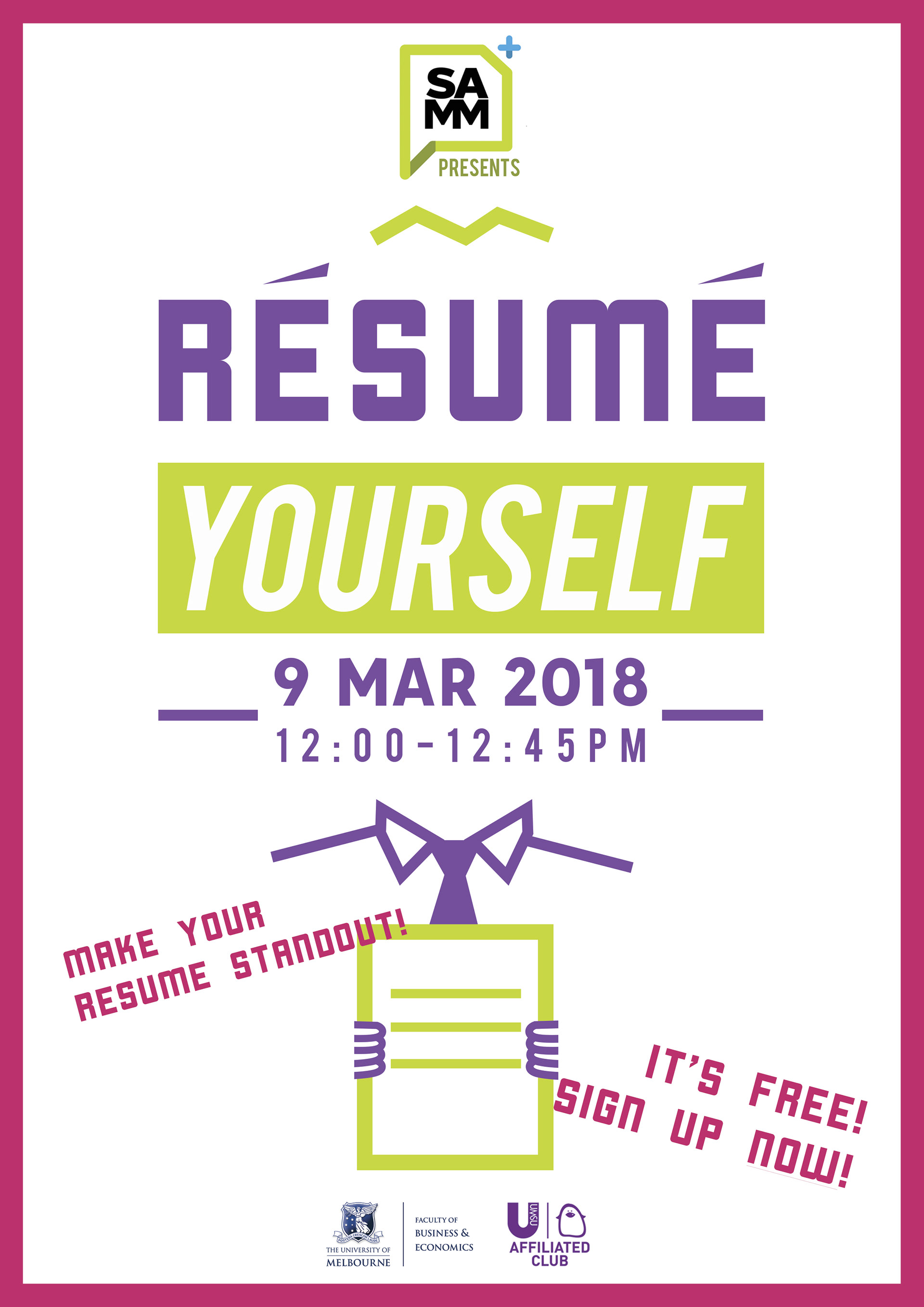 Promotional A3 Poster for Resume Yourself