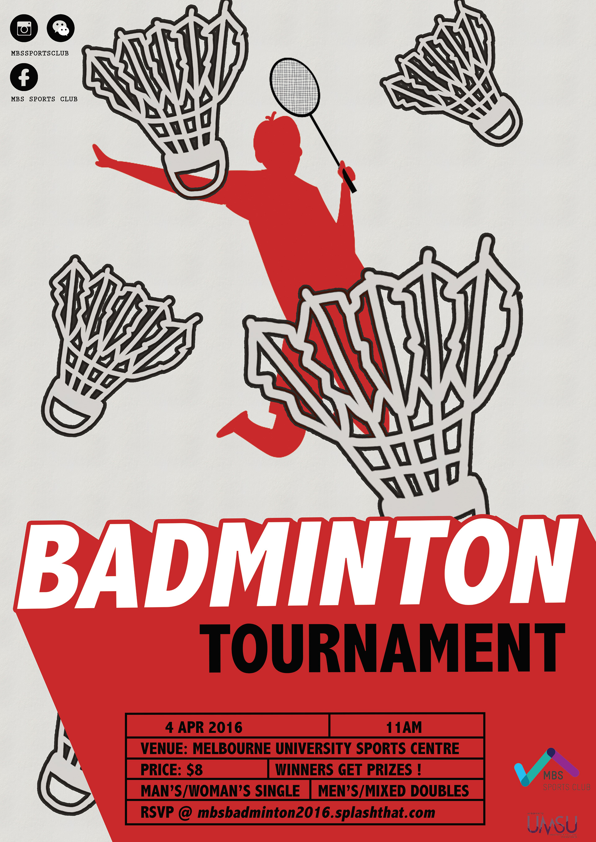 Badminton Event Poster