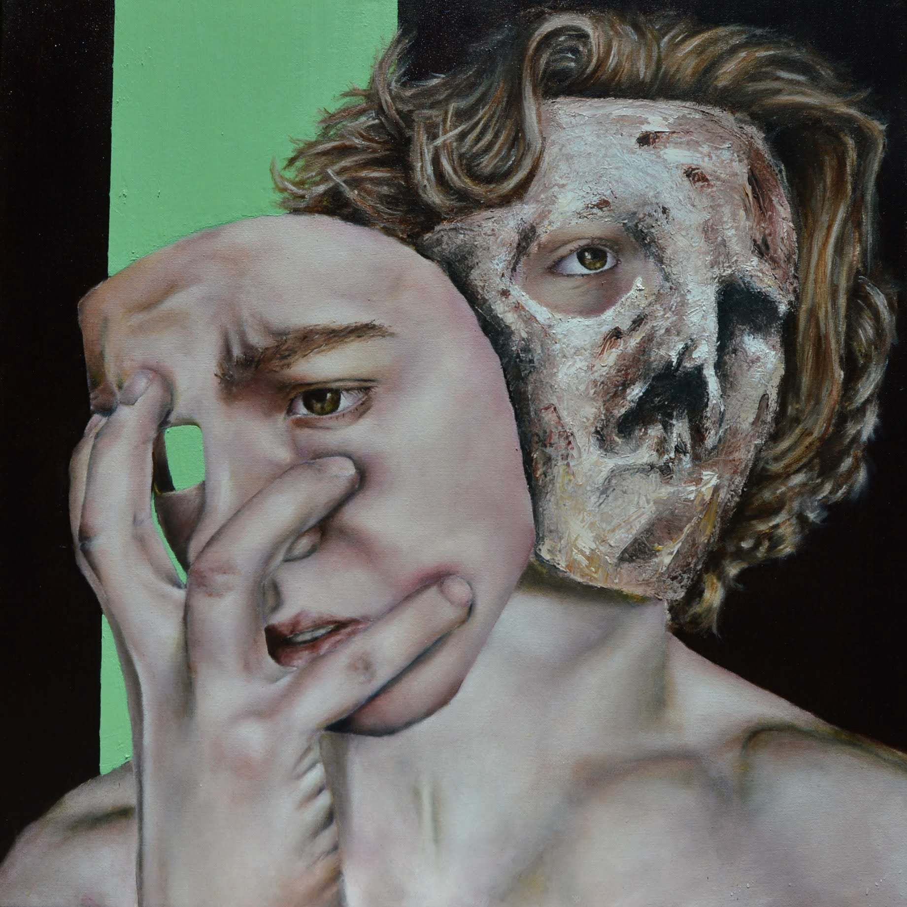 Face Lift, Oil on Canvas, 32" x 32", 2018
