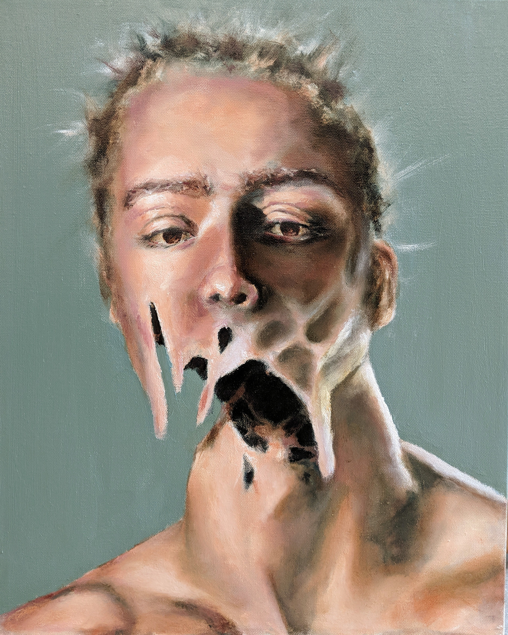 Speak No Evil, Oil on Canvas, 16" x 20", 2018