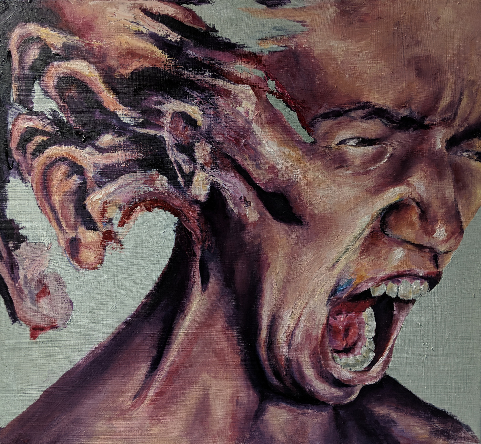 Silent Scream, Oil on Canvas, 24" x 26", 2018