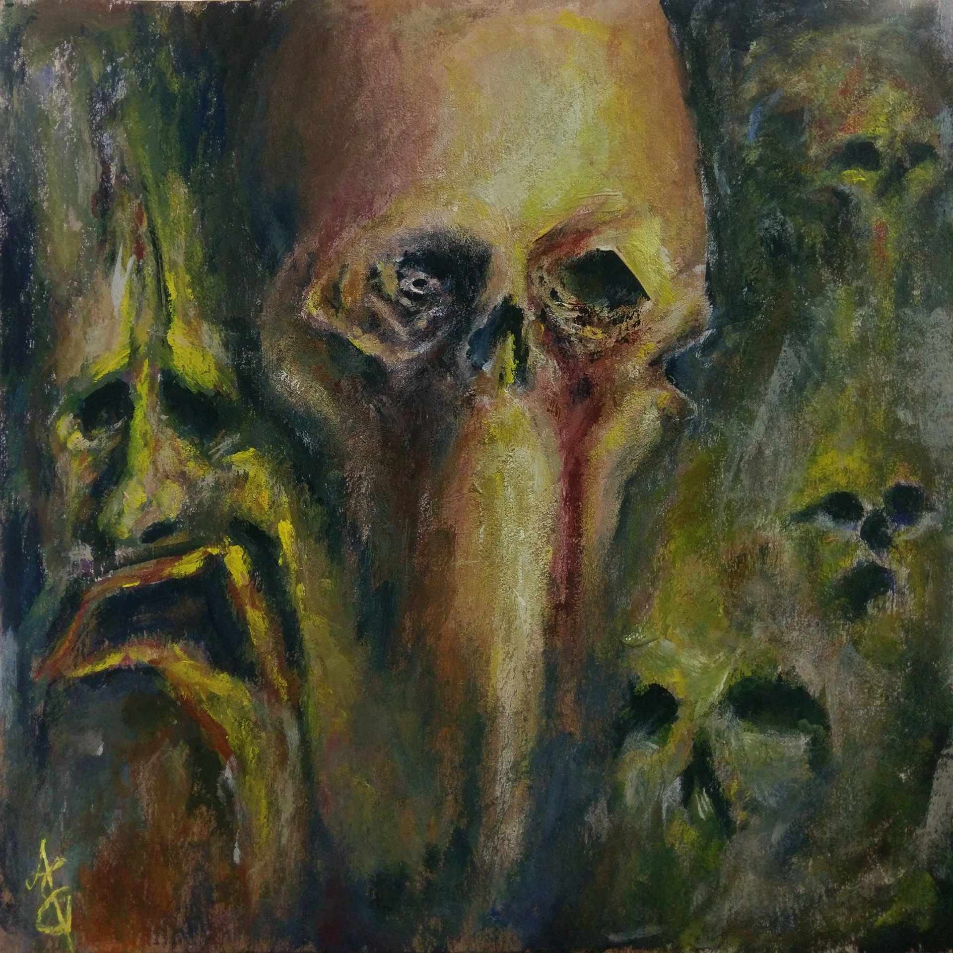 Untitled, acrylic on board, 2017