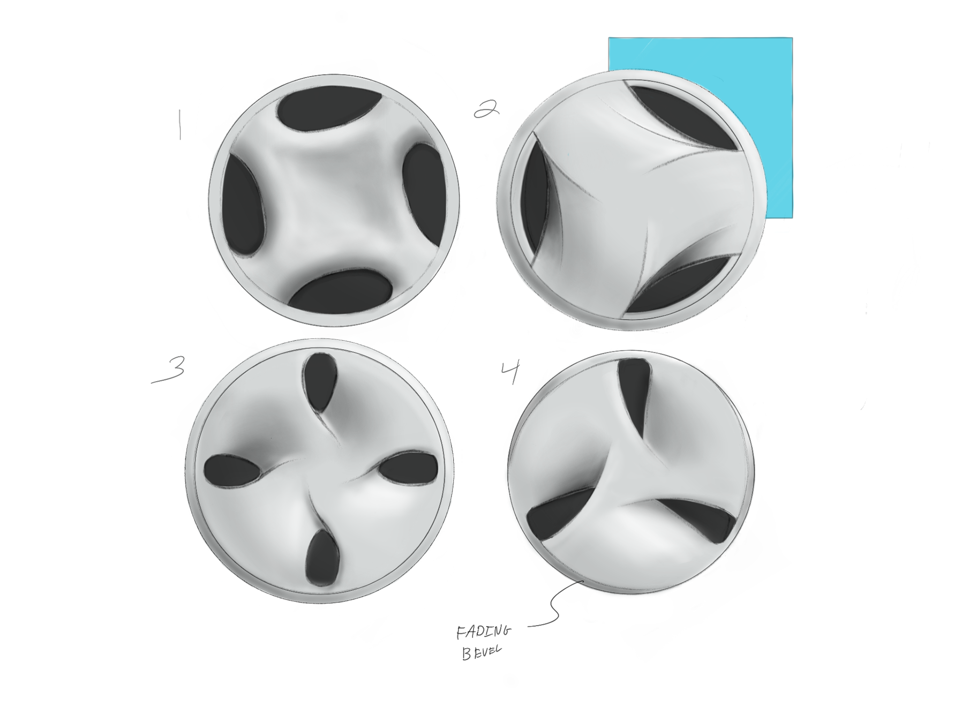 Refined renderings. 2 was the chosen direction.