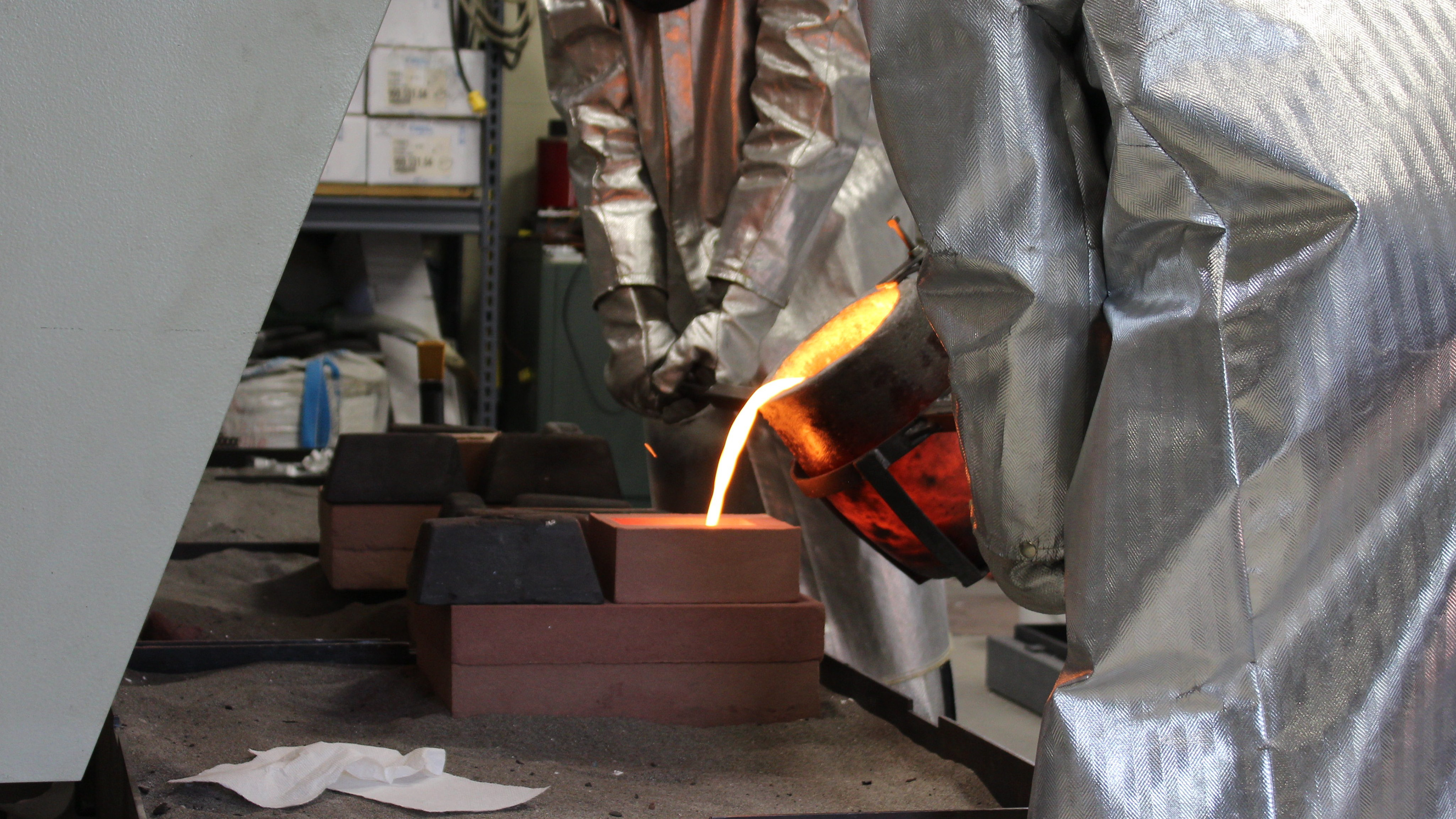 Pouring the steel