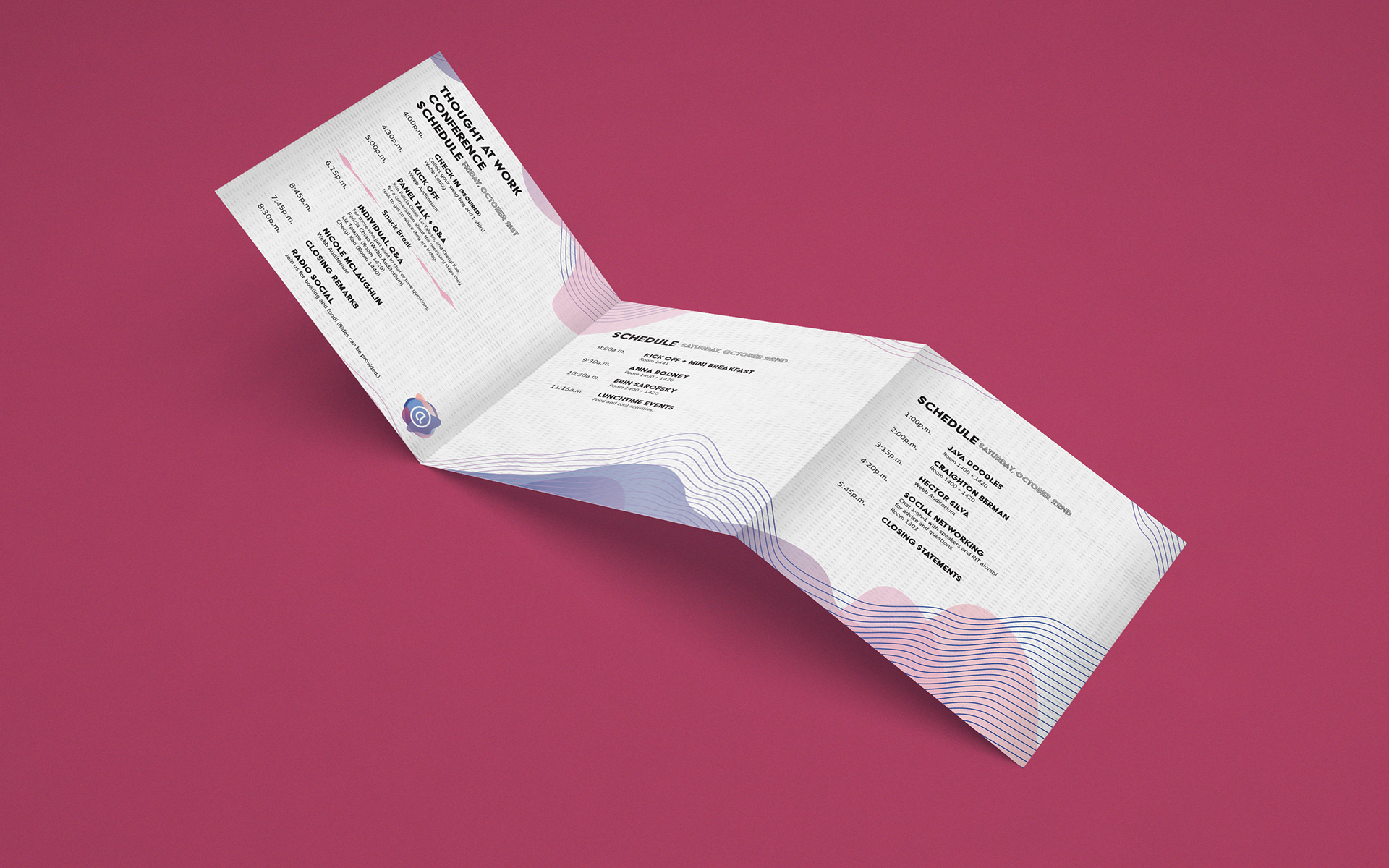 Conference Pamphlet Opened