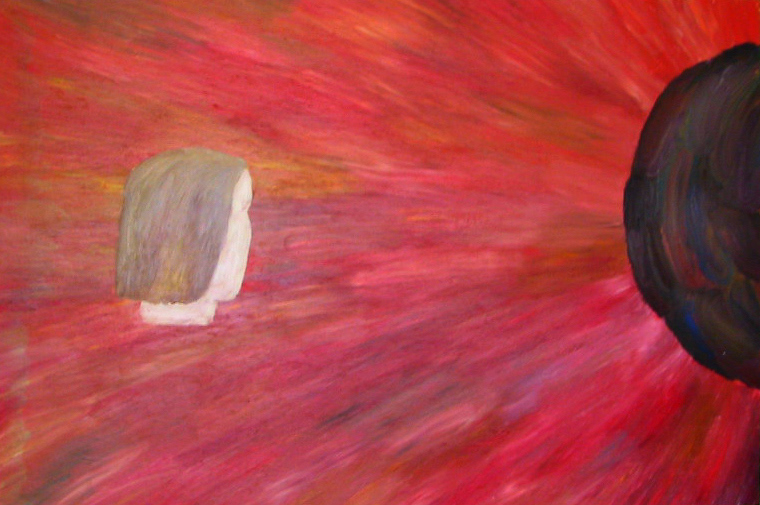 Will of the Sun, 2001, Acrylic on canvas 60" x 40"