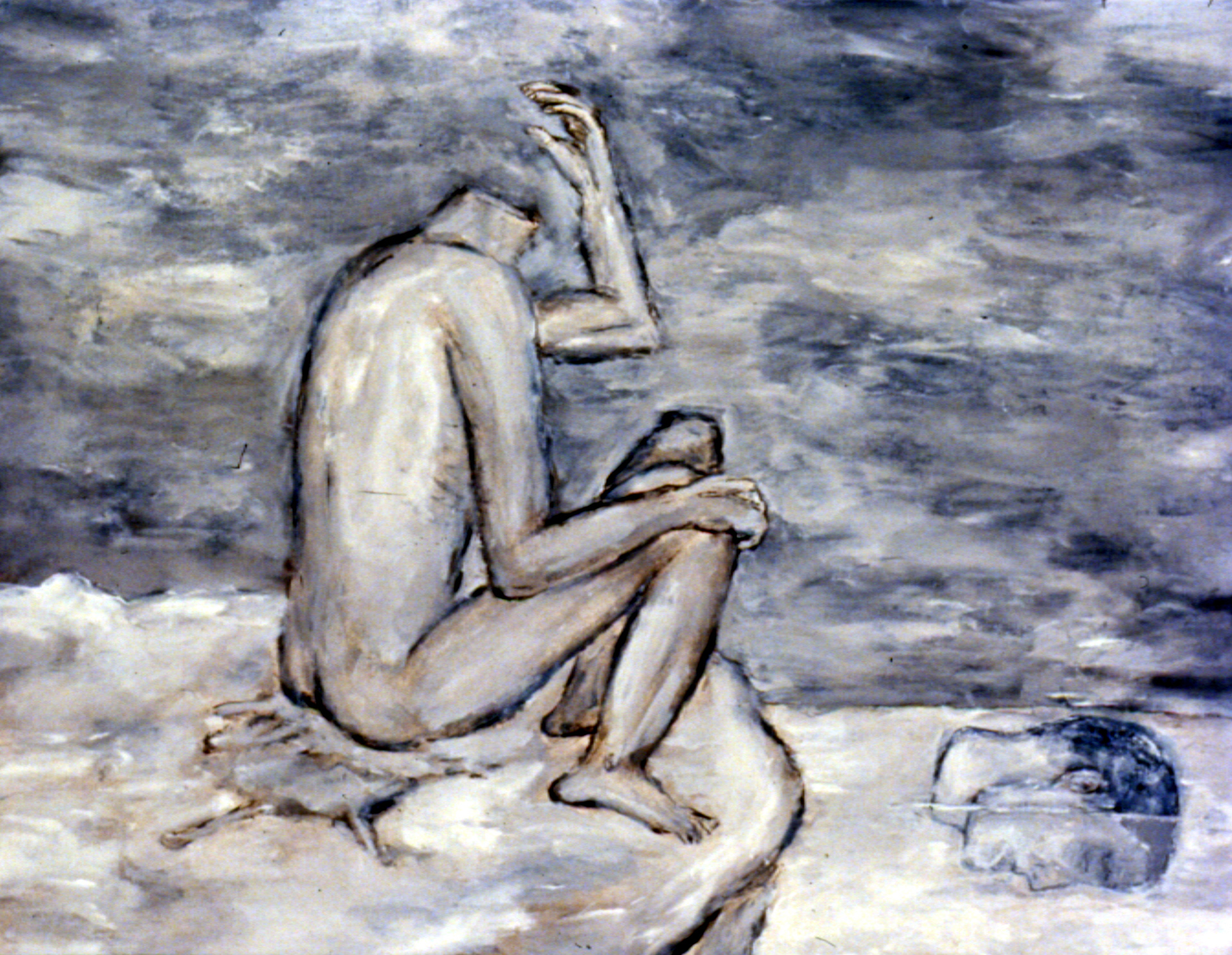 Idea, 2001, Ink and guache on paper 14" x 17"