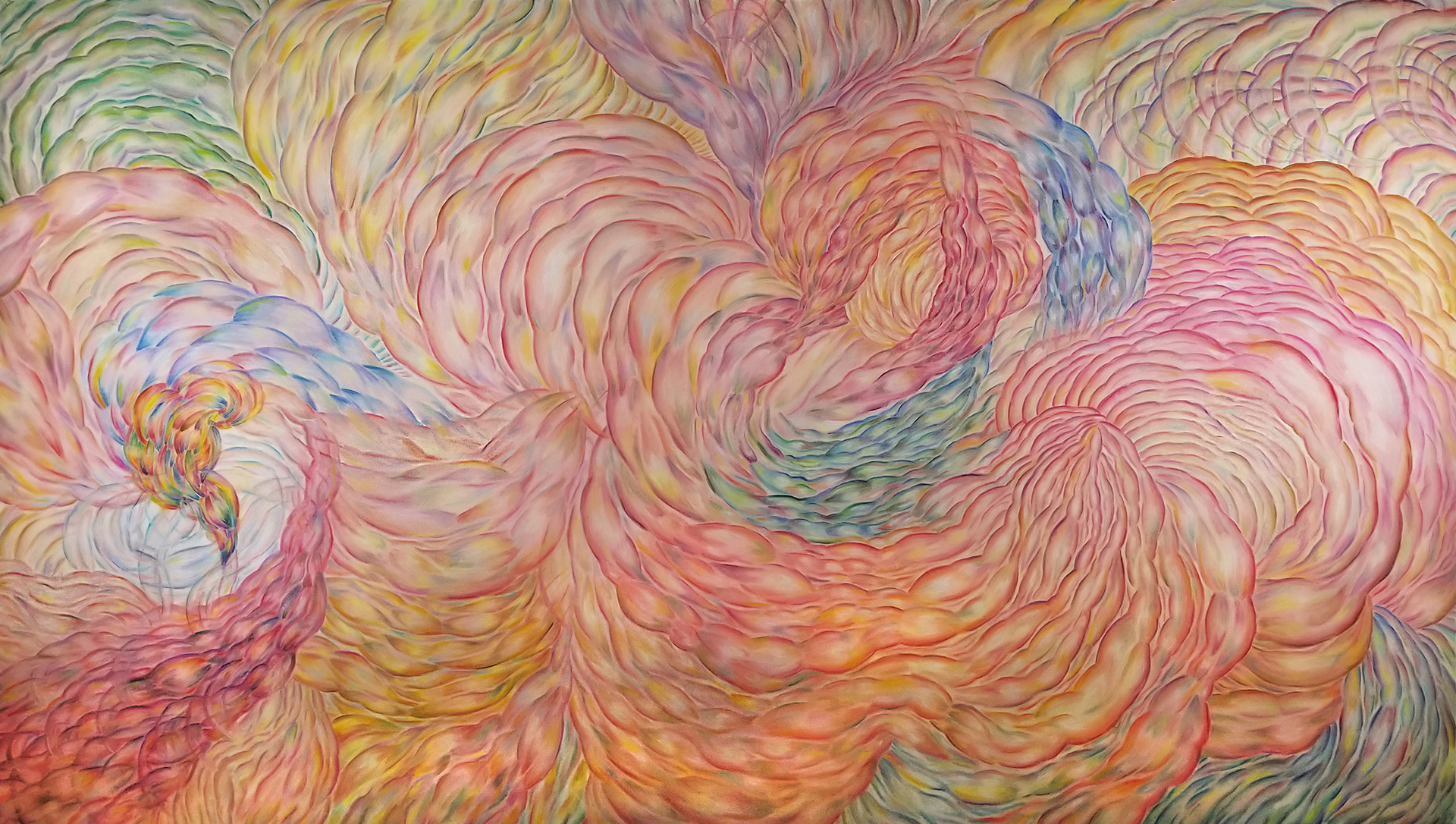 Pastel and Pencil on Paper, 8.5 x 5 feet