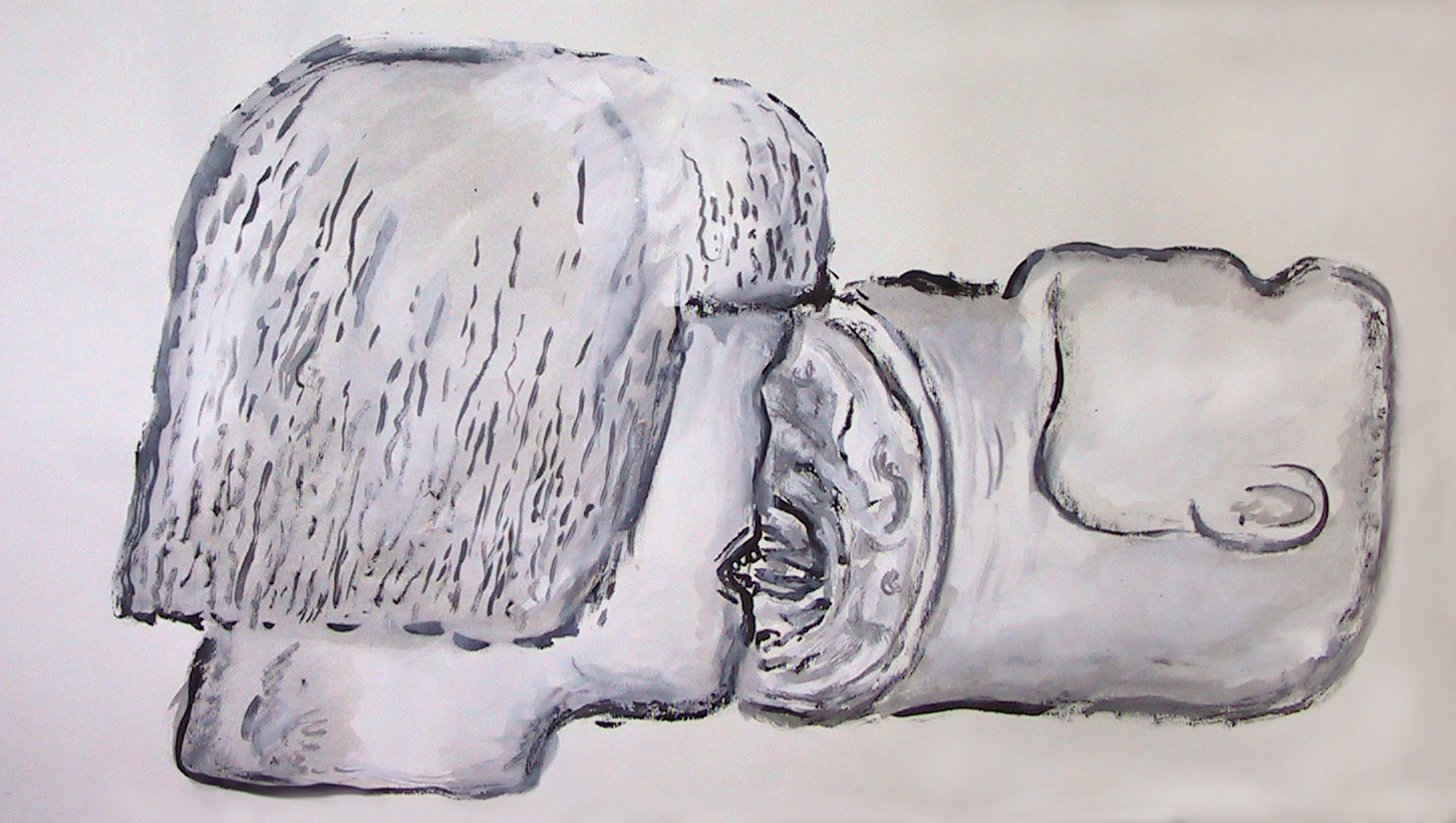 Please Me, 2002, Ink and Guache on PaperSun. 2002, Ink and guache on paper 24" x 14""