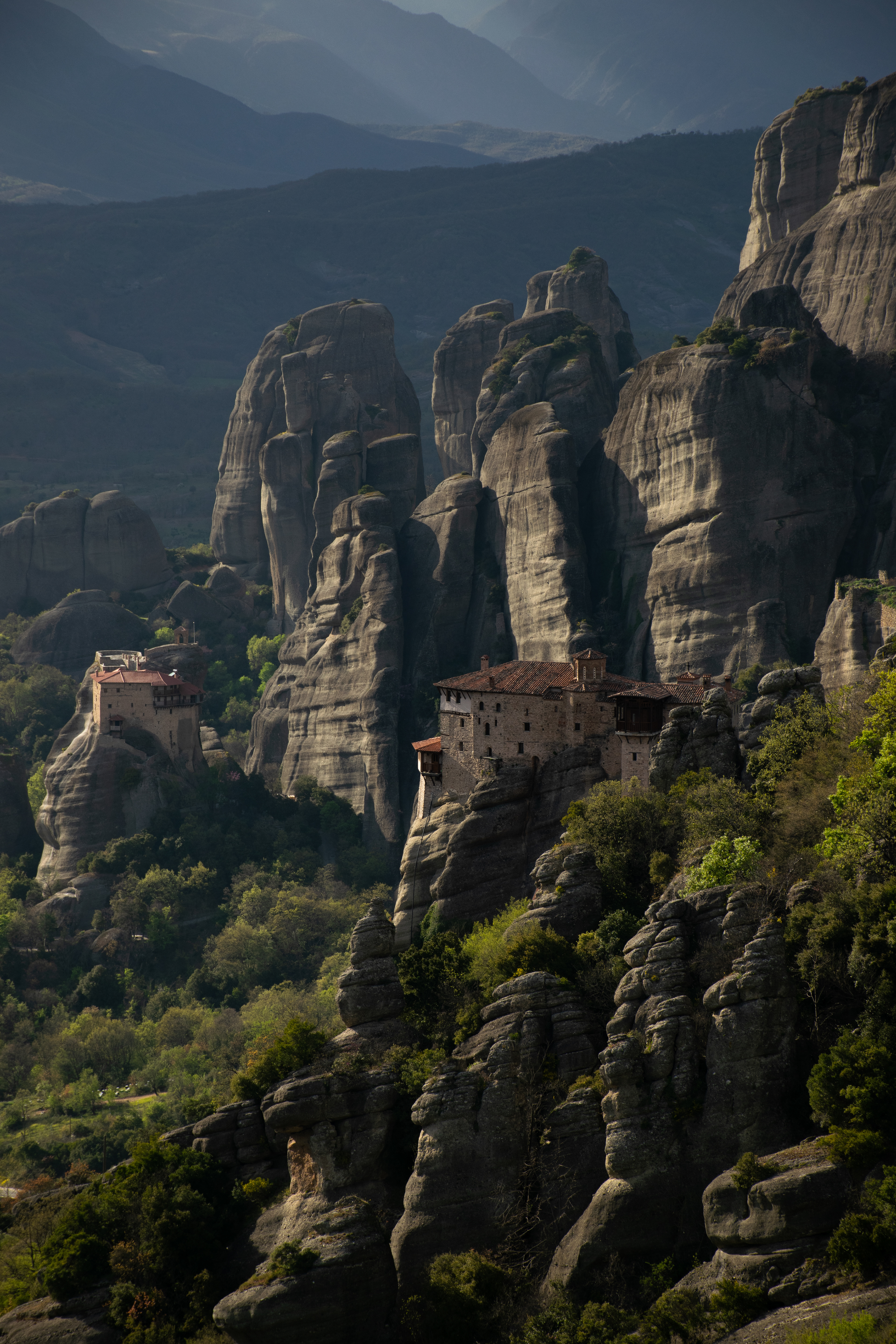 Monasteries of Agias Barababas & St Nickolaos • Meteora, Kastraki, Central Greece • NikonD5300 90mm f/8 1/400 ISO100